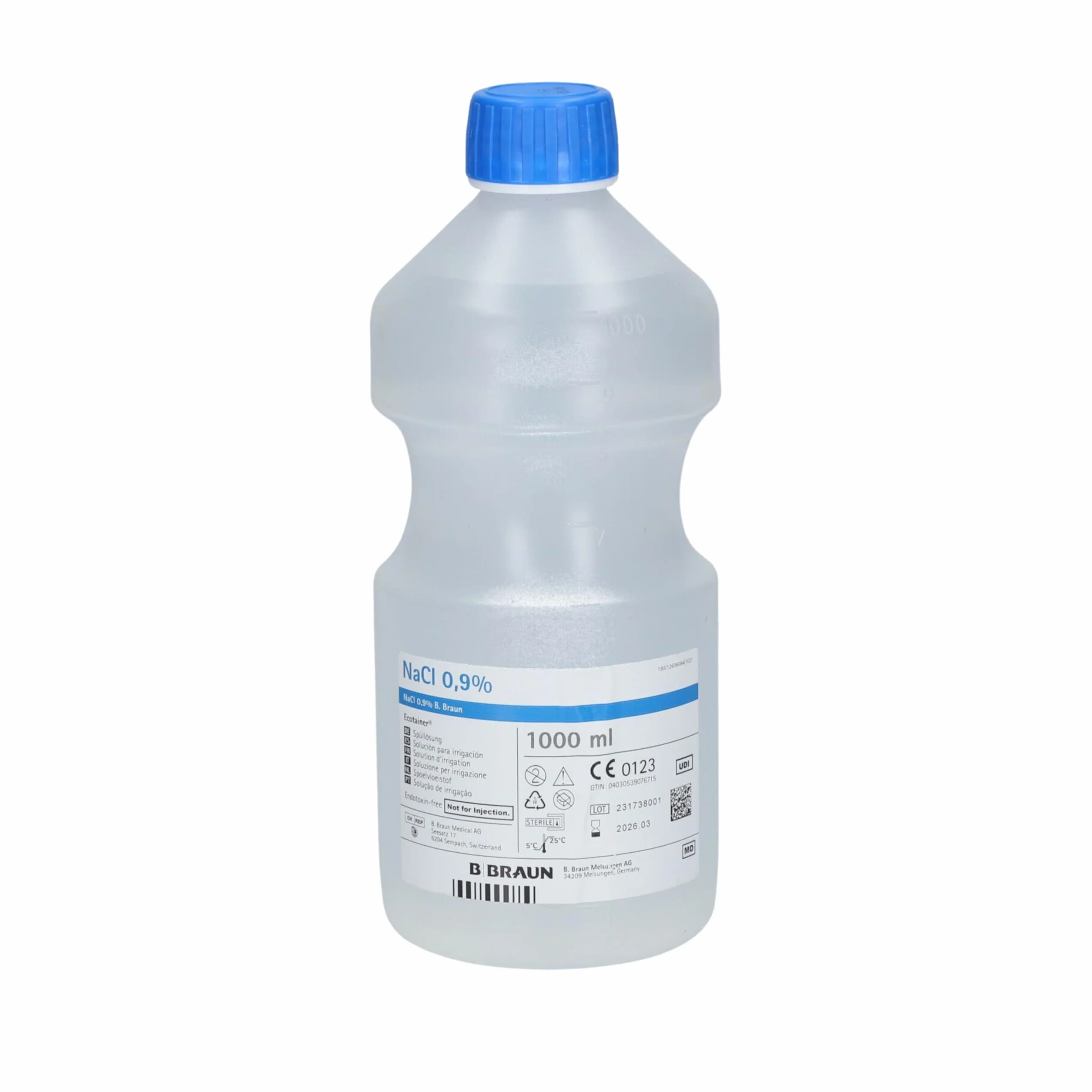 B. Braun Soro Fisiológico NaCl 0,9% Ecotainer 1000 ml