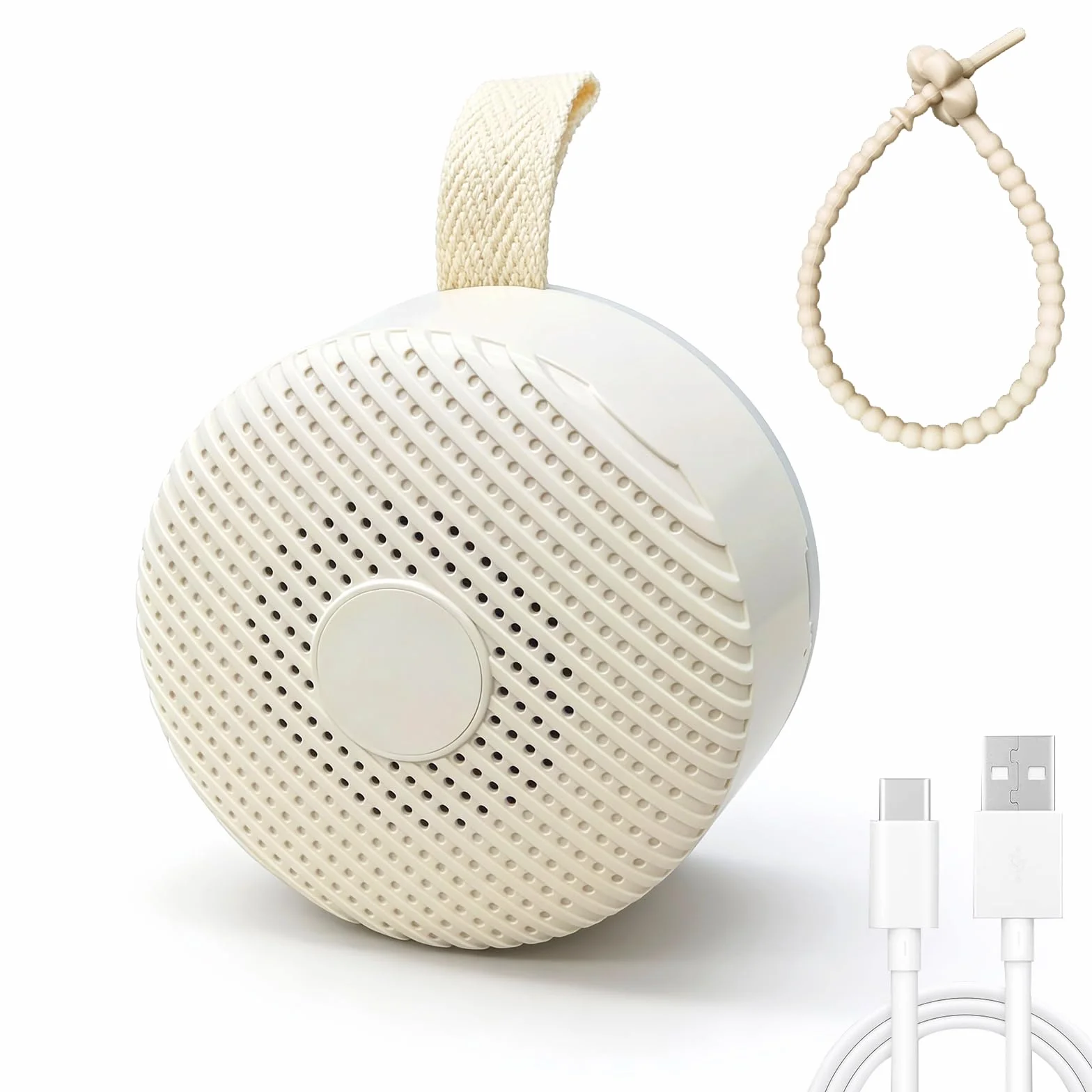White Noise Machine Portátil con 24 Sonidos Relajantes, Luz Nocturna y Temporizador USB-C para Bebé Niños Adultos