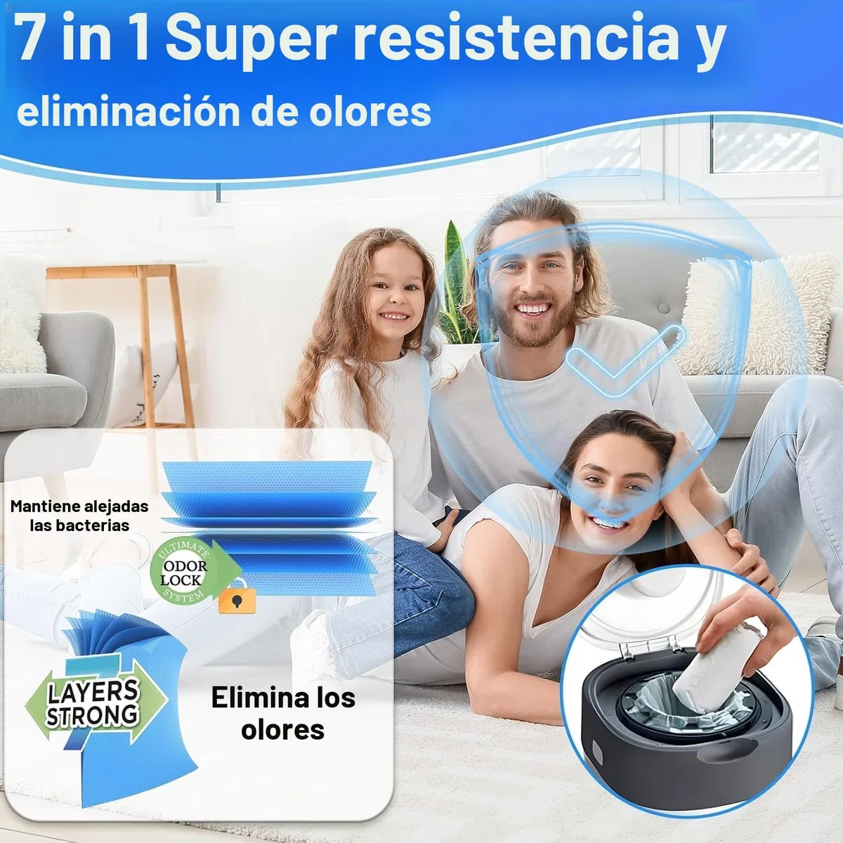 Recambios compatible con todos contenedores de pañales -18 PCS espesadas para Tommee Tippee & Foppapedretti &Litter Locker II & LitterLocker Fashion &Angelcare Dress Up XL