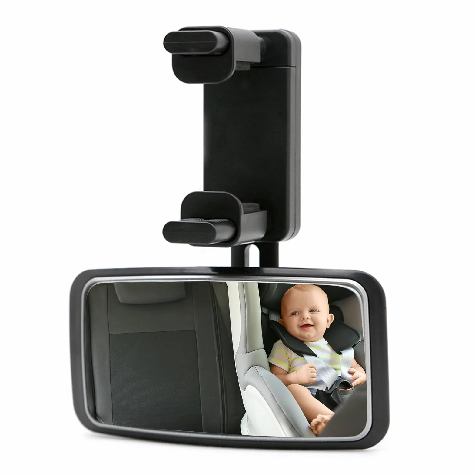 Espejo de Coche para Bebe, Rotación 360° Espejo Retrovisor Bebe Coche, Espejo de Cristal, Instalación Sencilla, Espejo para Coche para Seguridad de los Asientos Trasero