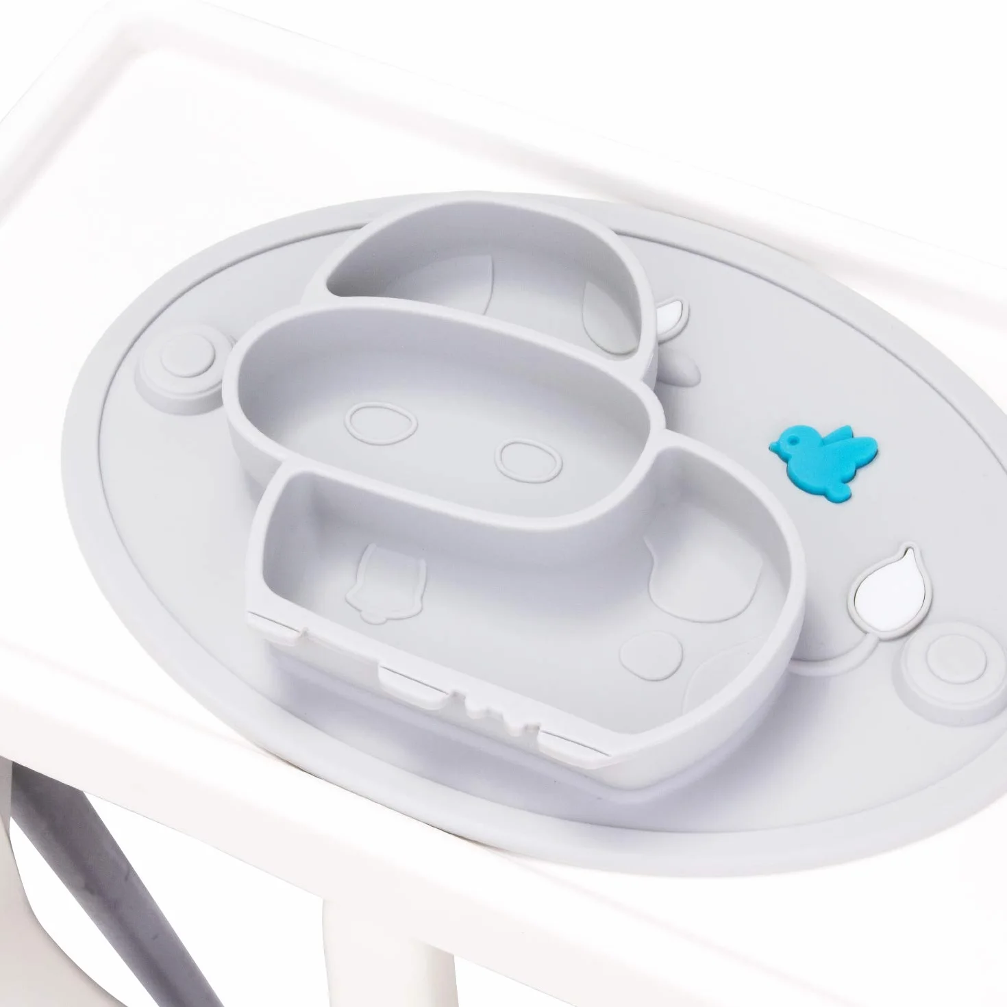 Mantel individual de silicona para bebés, placa de alimentación antideslizante para niños pequeños Bebés Niños con fuerte succión Se adapta a la mayoría Bandejas para Tronas
