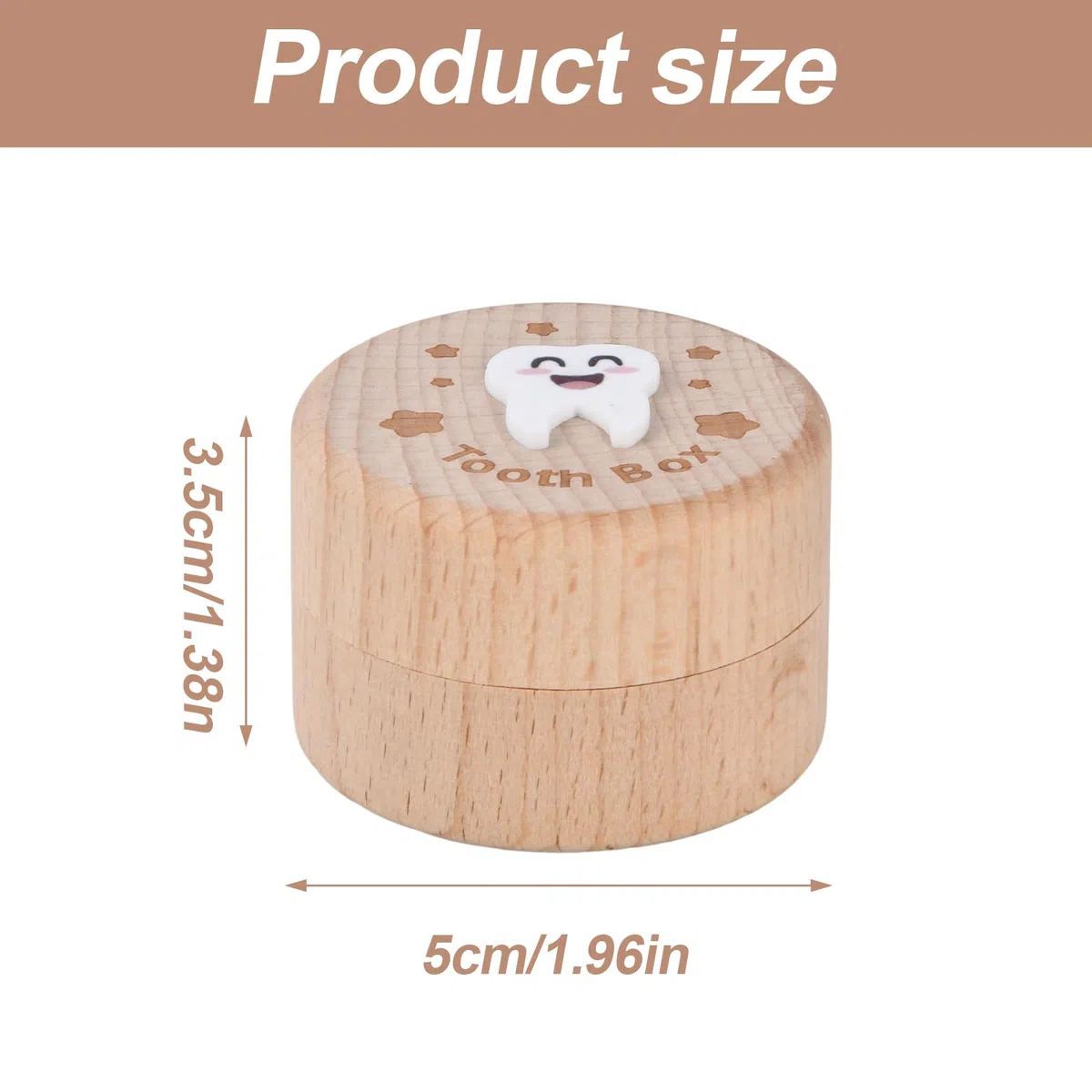 Caja de Dientes de Leche de Madera, Caja Dientes de Leche Niño, Caja de Dientes, Ideal Como Regalo de Bautizo y Cumpleaños, Regalo para Nuevos Padres