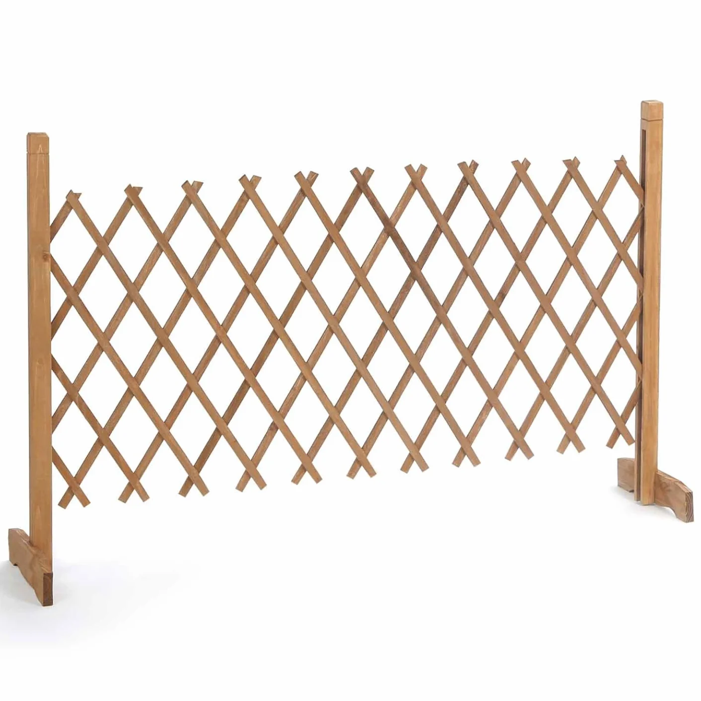 Probache - Barrera extensible de madera enrejada de 30 a 150 cm