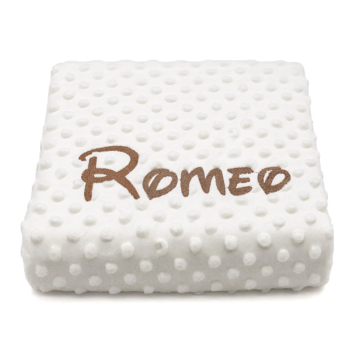 various Manta Bebé Personalizada con Nombre Bordado, 80x110 cm, Manta Suave y Cálida para Recién Nacido, Microfibra 100% Poliéster, Regalo Original para Bebé, Cuna y Cochecito (Beige)