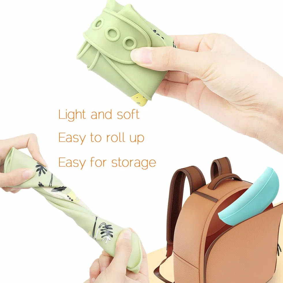 3 Pcs Bebé Baberos de Silicona Impermeable Baberos de Alimentación con Bolsillo Baberos Suave que se Limpia Fácilmente para Bebés o Niños Pequeños Comiendo
