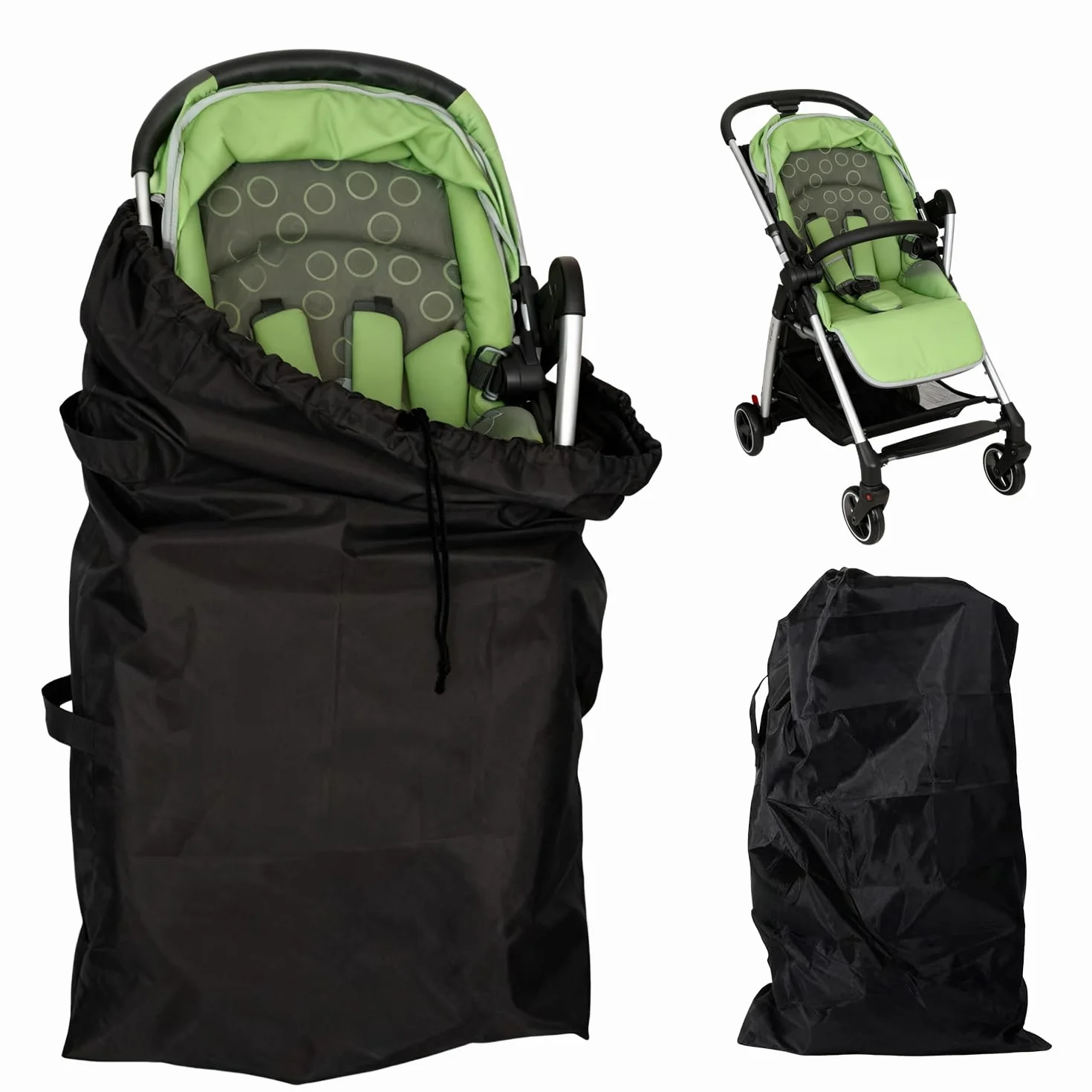Bolsa Carro Bebe,Bolso de Viaje para Cochecito de Bebé, Bolsa de Almacenamiento Impermeable y Ligera con Correa, 114x39x30 cm, Ideal para Paseos, Viajes en Avión y Día a Día