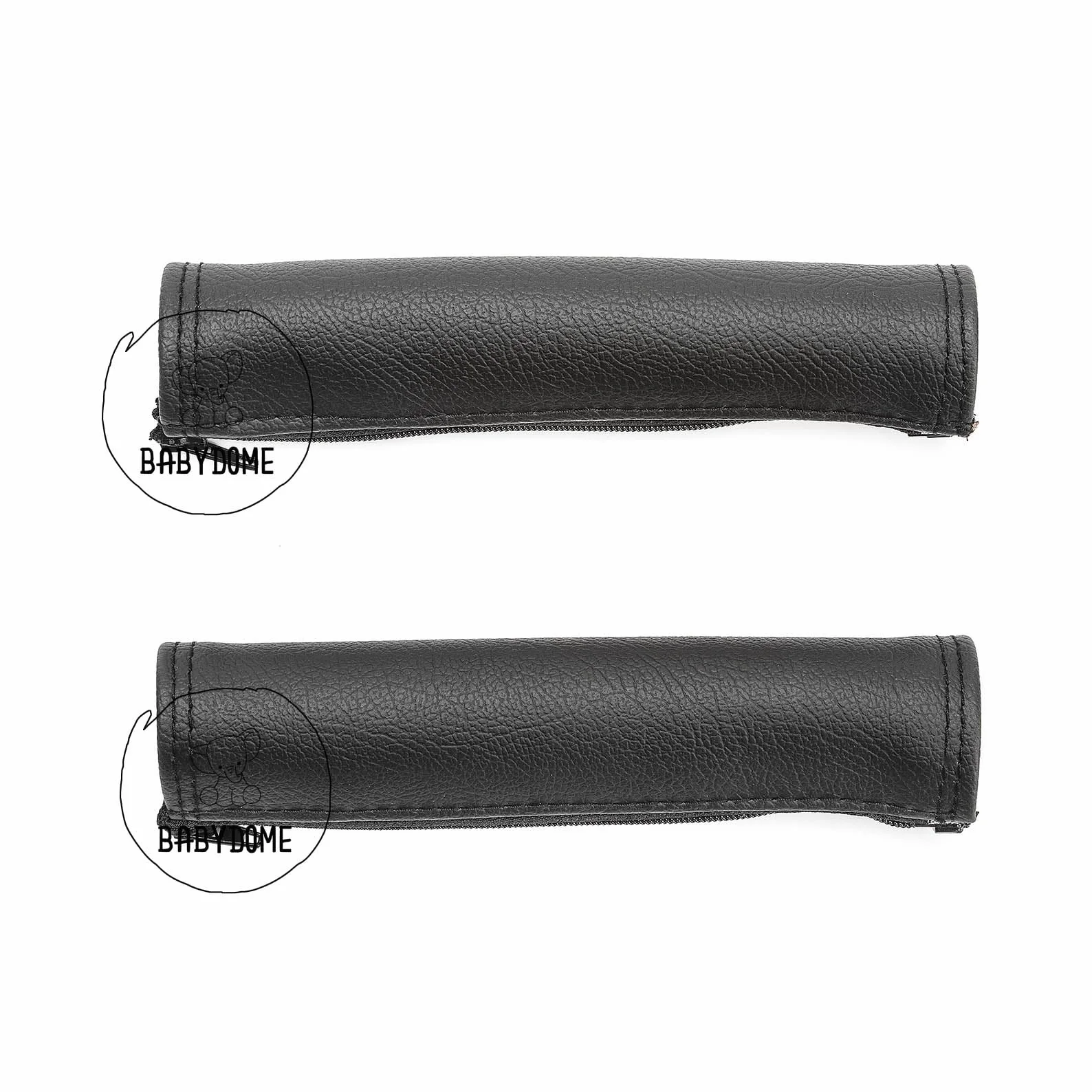 Fundas manillar compatibles con Bugaboo FOX 1,2,3 y Bugaboo DRAGONFLY. Fabricación artesanal en España en Polipiel premium. Resistencia al sol,desgaste y decoloración. Color Negro.