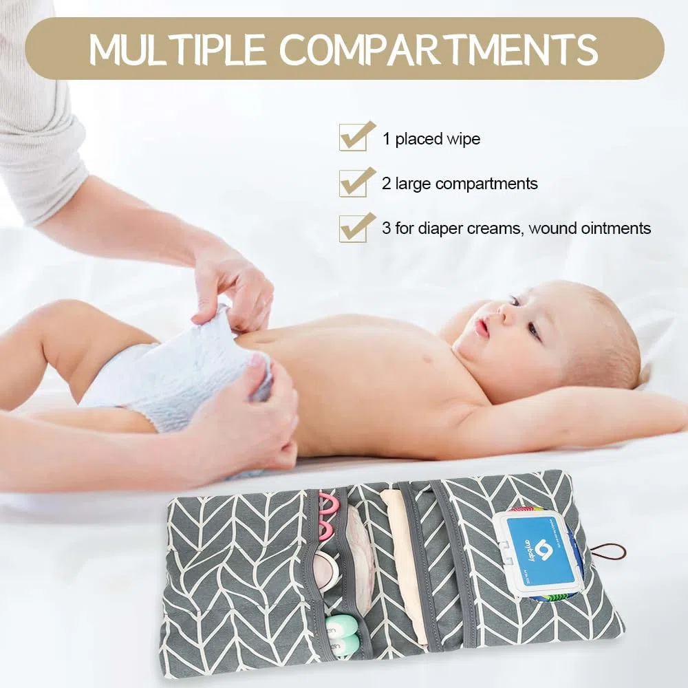 Bolsa Porta Pañales y Toallitas Bebe Organizador Pañales de Viaje Guarda Bolsa Muda Bebe Pañalera Bolsa de Pañales 2 en 1 Portátil Bolsa Pañales Bolsa de Cambio de Pañal para Mamá-Animales