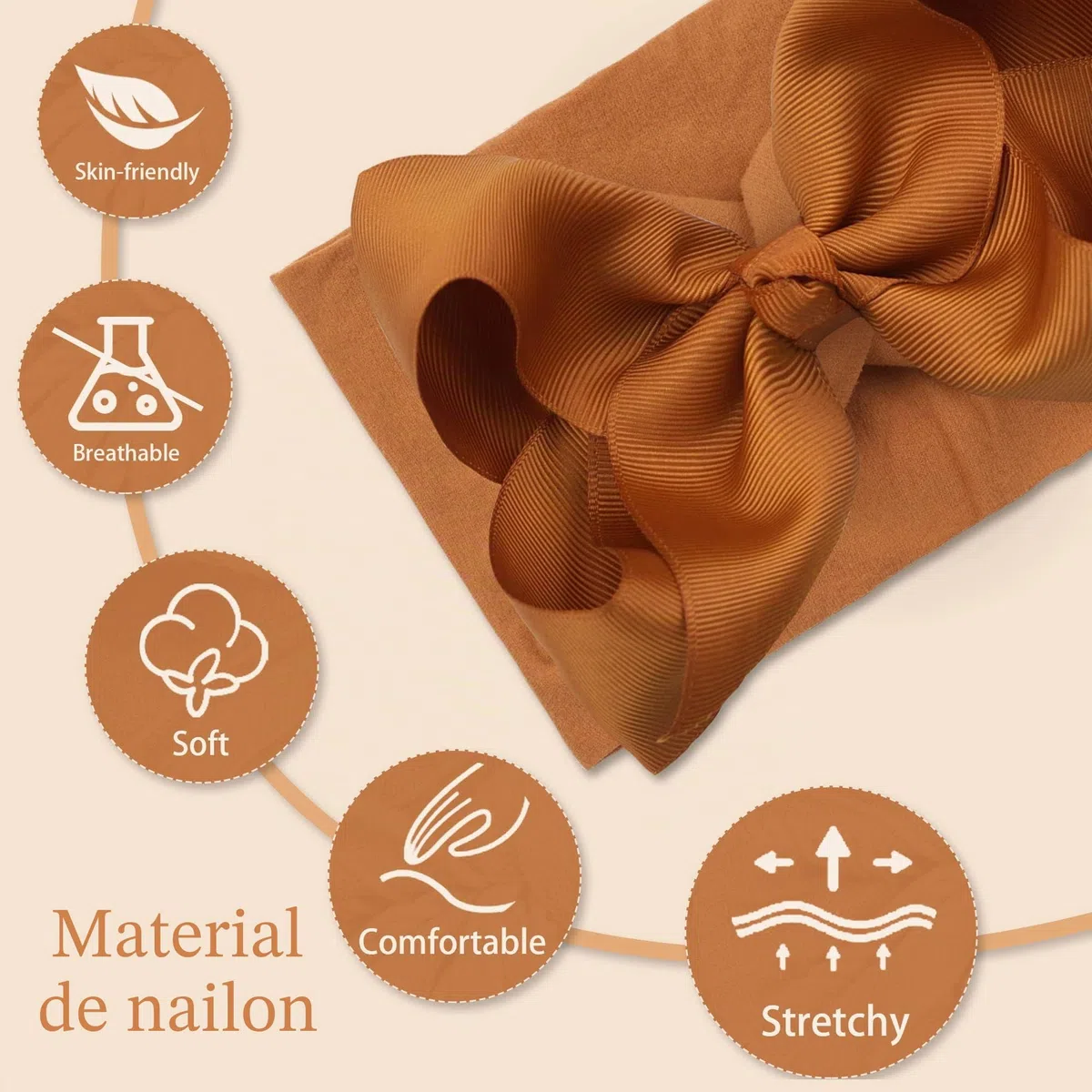 JOYOYO 12 diademas para bebé con lazos para el pelo de bebé, diademas anchas para niños pequeños con bonitos lazos grandes de 6 pulgadas