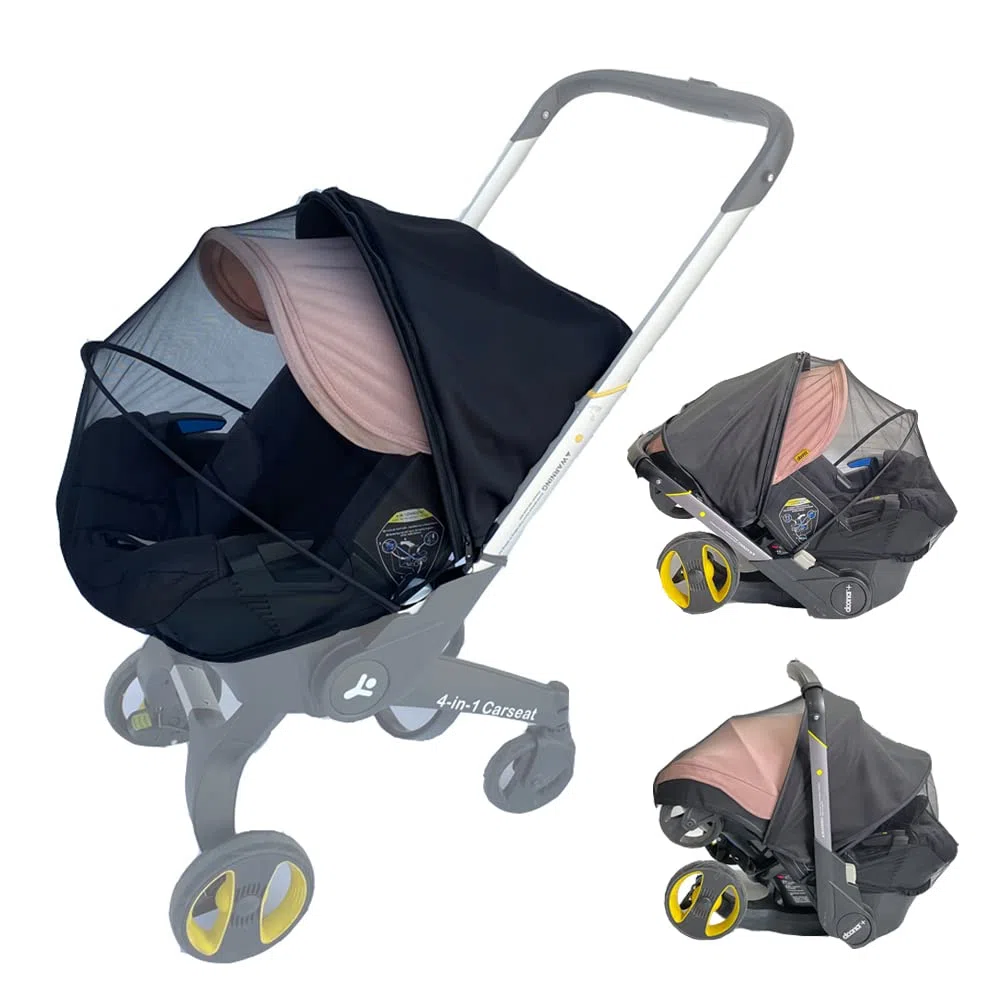 Mosquitera para cochecito de bebé, compatible con el cochecito Doona, mosquitera universal con parasol