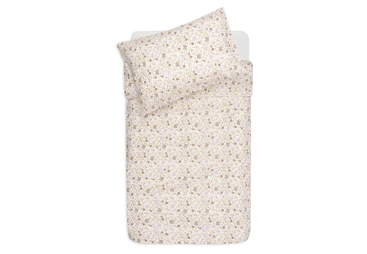 Jollein Juego de Cama Infantil - Flower Fairies - 100x140cm - 100% Algodón - Certificado Oeko-Tex - Juego de Cama para bebé con Funda de Almohada