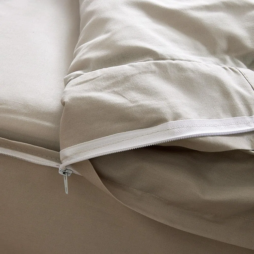 10XDIEZ Funda saco ajustable algodón naia beig (Beige - Cama 90cm)
