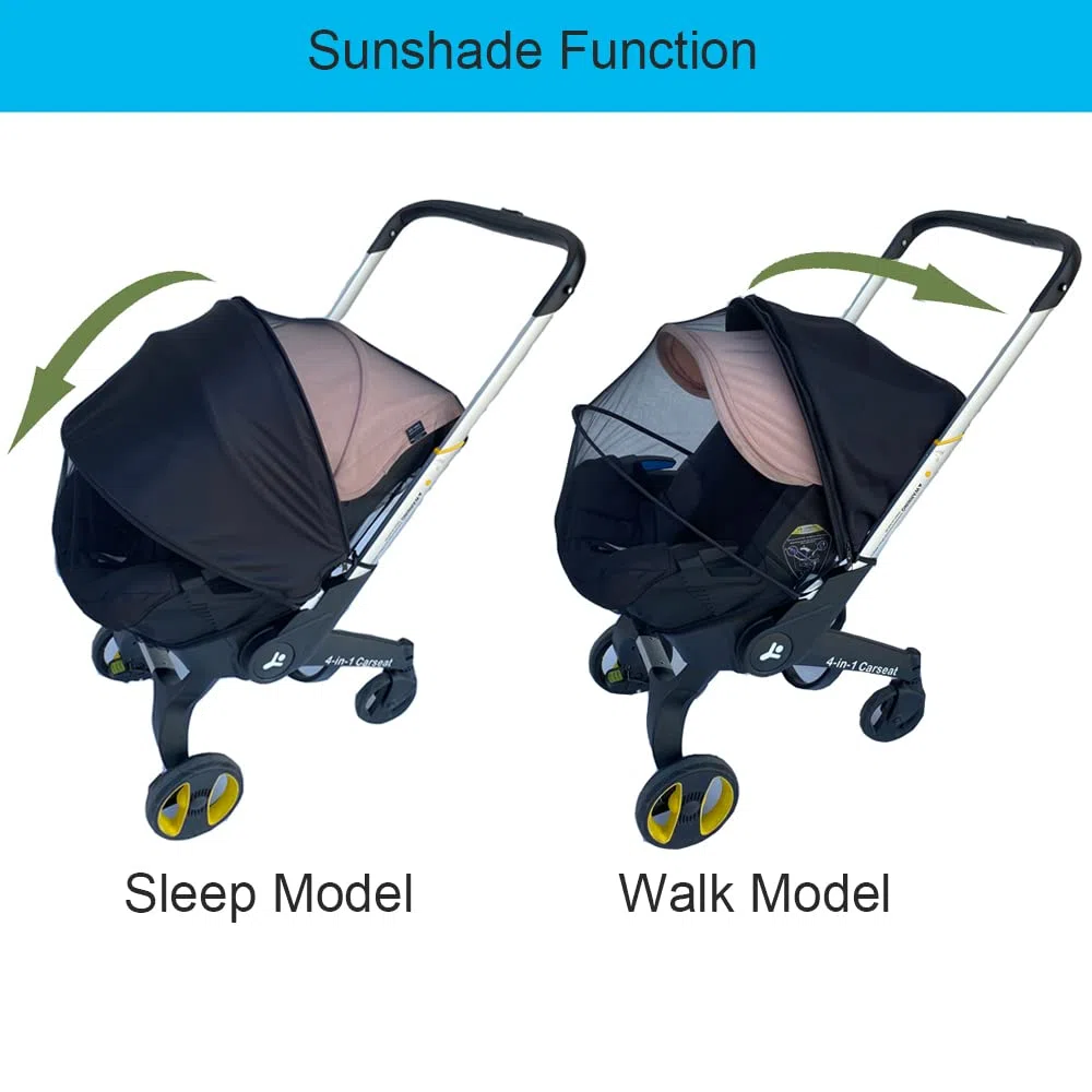 Mosquitera para cochecito de bebé, compatible con el cochecito Doona, mosquitera universal con parasol