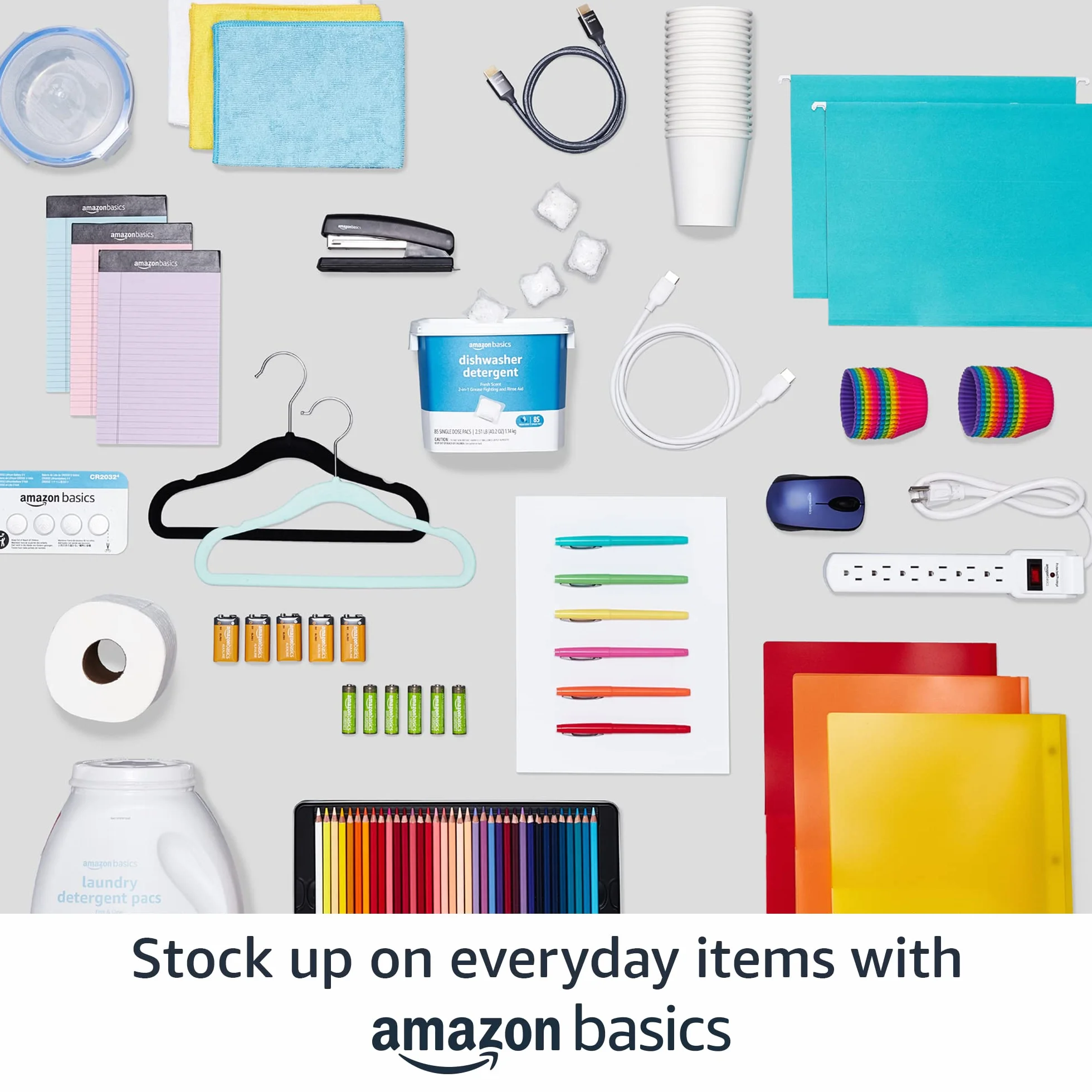 Amazon Basics Perchas Antideslizantes de Terciopelo (Bebés y Niños Pequeños), 29,5cm (para Ropa de Bebé), Paquete de 30, Gris