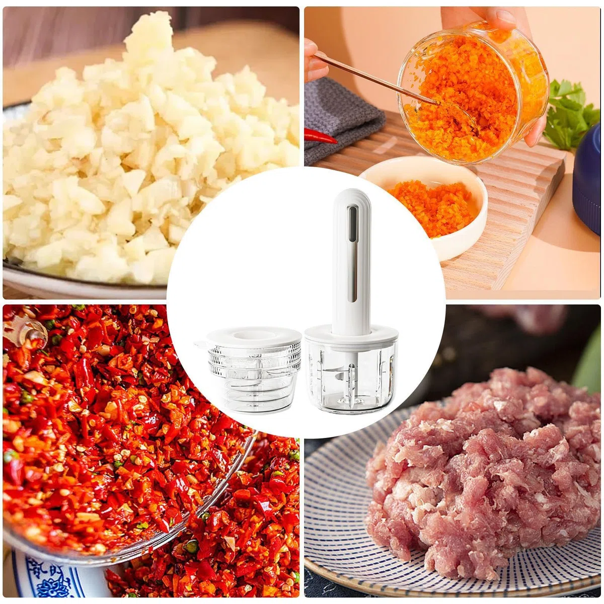 Picadora De Alimentos - Picadora De Verduras Portátil | Triturador Eléctrico Desmontable Para Comida De Bebé Frutas Preparación De Comidas Y Verduras