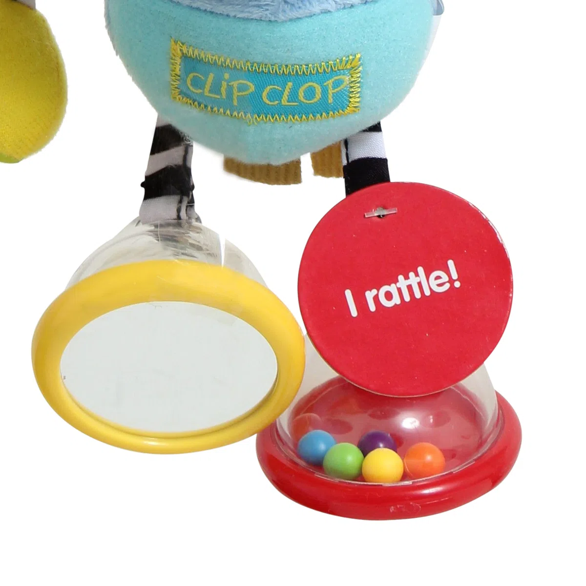 Juguetes Suaves para bebés con Forma de Caballo Azul Claro de Playgro | Sonajeros y Juguetes para la dentición Divertidos para recién Nacidos, bebés y niños pequeños a Partir de 0 Meses