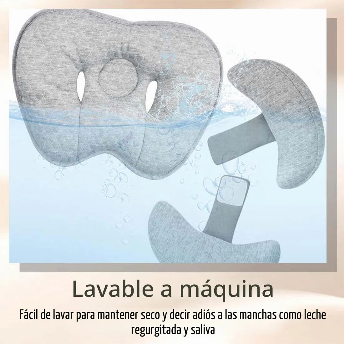 Almohada cervical para bebé, paquete de 1, almohada cervical para recién nacido, almohada cervical 2 en 1, almohada de viaje para apoyar la cabeza en el cochecito