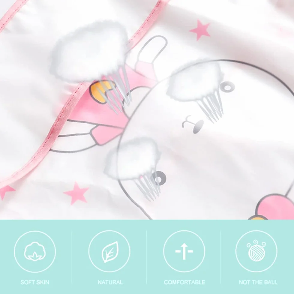 Baberos Bebe Impermeables, babero con mangas, Pack de 2 baberos de manga larga con bolsillo recoge comida, delantal para niños de 2 a 4 años, resistente a manchas y olores, azul y verde