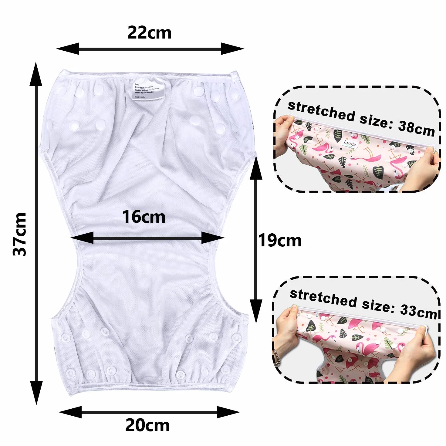 Luxja Pañal de Natación para Bebes Bañador Reutilizable de Nadar de Bebé Pañal Lavable para Bebé (0-3 años), Ballenas + Peces