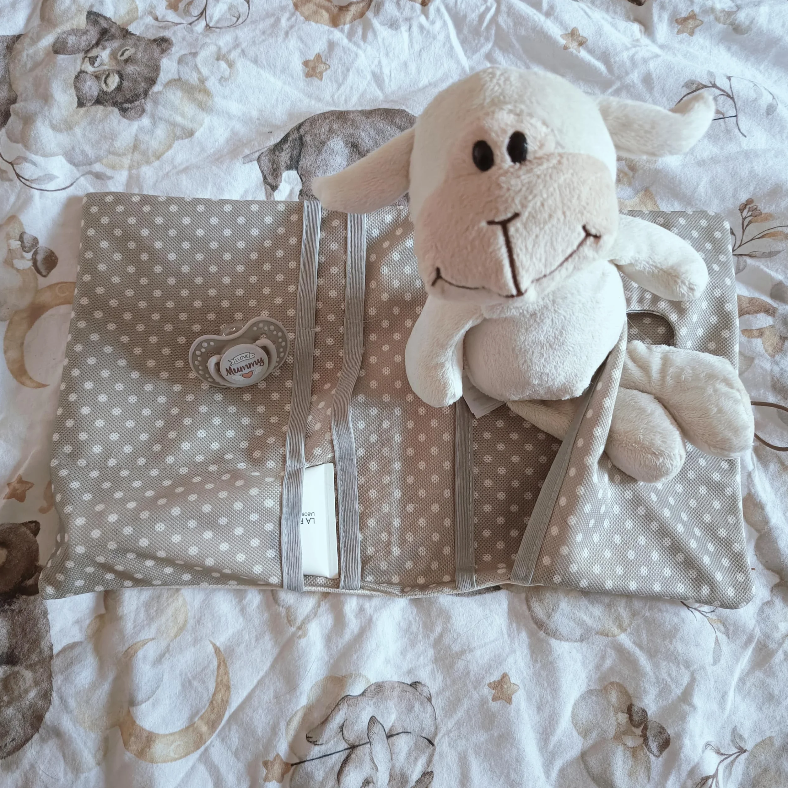 HAMUR HOME Bolsa De Pañales 2 En 1 Y Bolsa De Cosméticos - Organizador Para Bebés (Leaves)