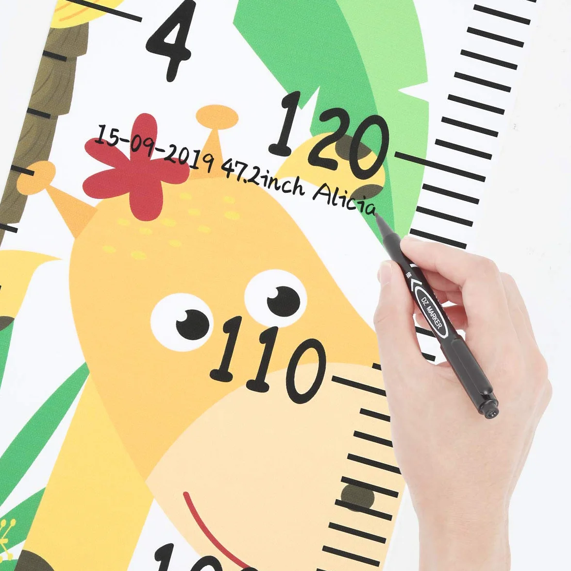 Regla para Colgar en la Pared para Bebés, Con Tabla de Crecimiento para Bebés para Decoración de Habitación de Guardería 200 x 20 cm