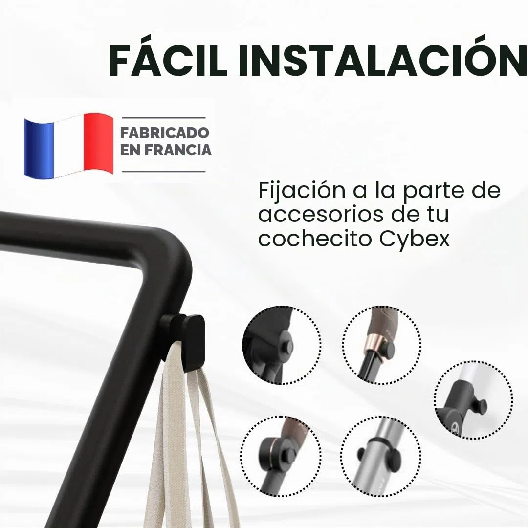 Gancho portabolsa para cochecito Cybex – Compatible con Cybex Coya, Melio, Priam, Balios, Talos, Gazelle S, Eezy S-Line,Mios, Beezy – Accesorio para bolsa resistente para pañales
