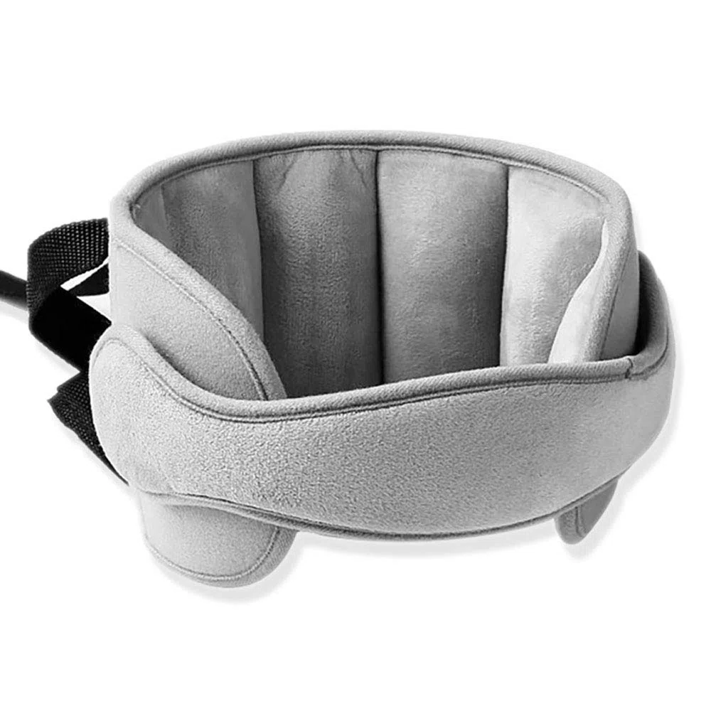 Reposacabezas Coche Niño, ZoneYan Soporte para la Cabeza del Asiento de Coche para Bebé, Sujeta Cabezas Coche para Niños, Asiento Ajustable para Niños Asiento para la Cabeza, Alivio del Cuello, Gris