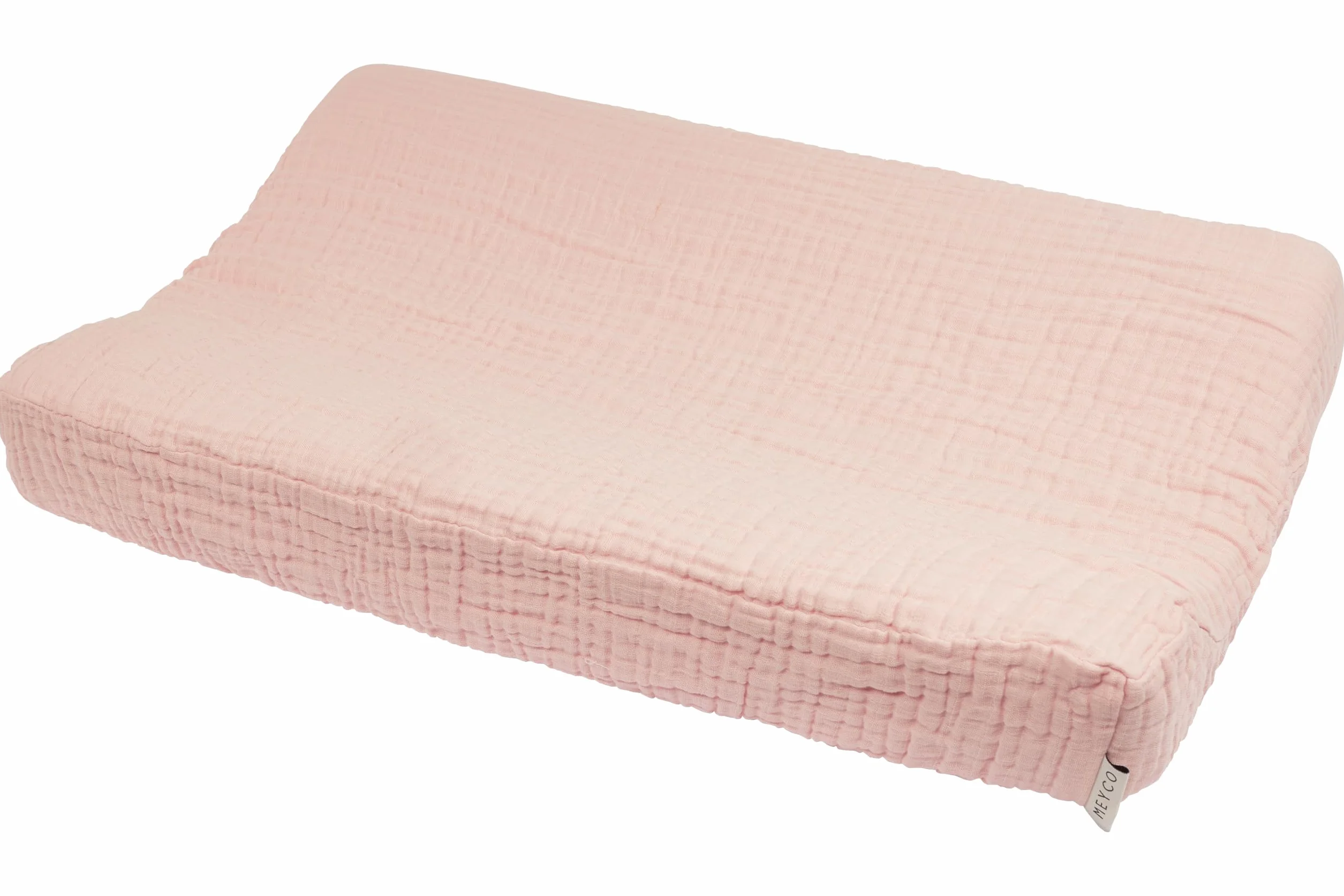 Funda para cambiador Meyco Baby Uni (cambiador de algodón 100%, prelavado, suave, no irrita la piel, lavable y apto para secadora, tamaño: 50 x 70 cm), rosa suave