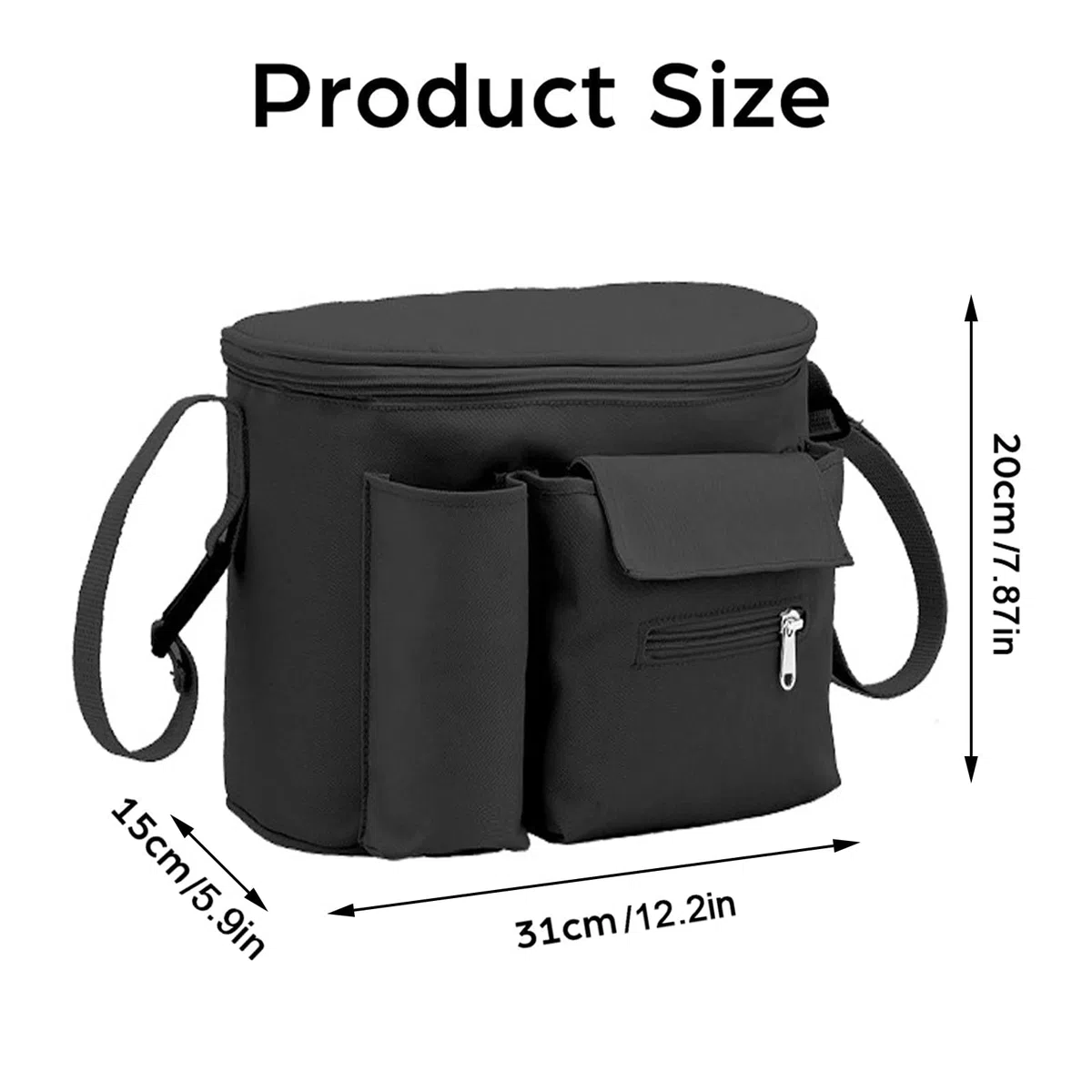 Bolsa Carrito Bebe, Bolsa de Cochecito Impermeable, Bolsos Carritos Bebe, Organizador de Cochecito Bolsa, Bolsa Organizadora de Cochecitos, Organizador de Bolsa de Cochecito