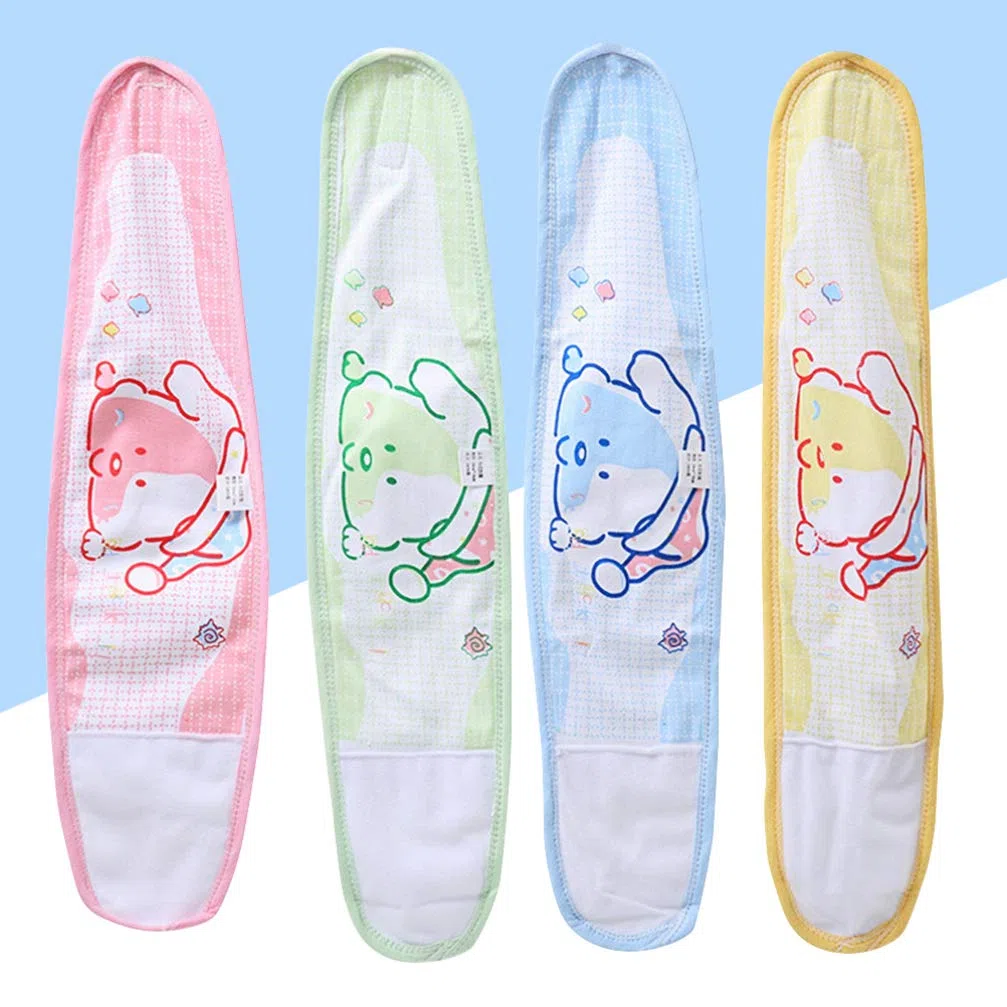 EXCEART 4 Unids Banda De Ombligo Para Bebé Ajustable Cinturón De Protección Del Ombligo Banda De Para Recién Nacido Con Diseño De Dibujos Animados Suave Y Cómodo Para Uso Diario