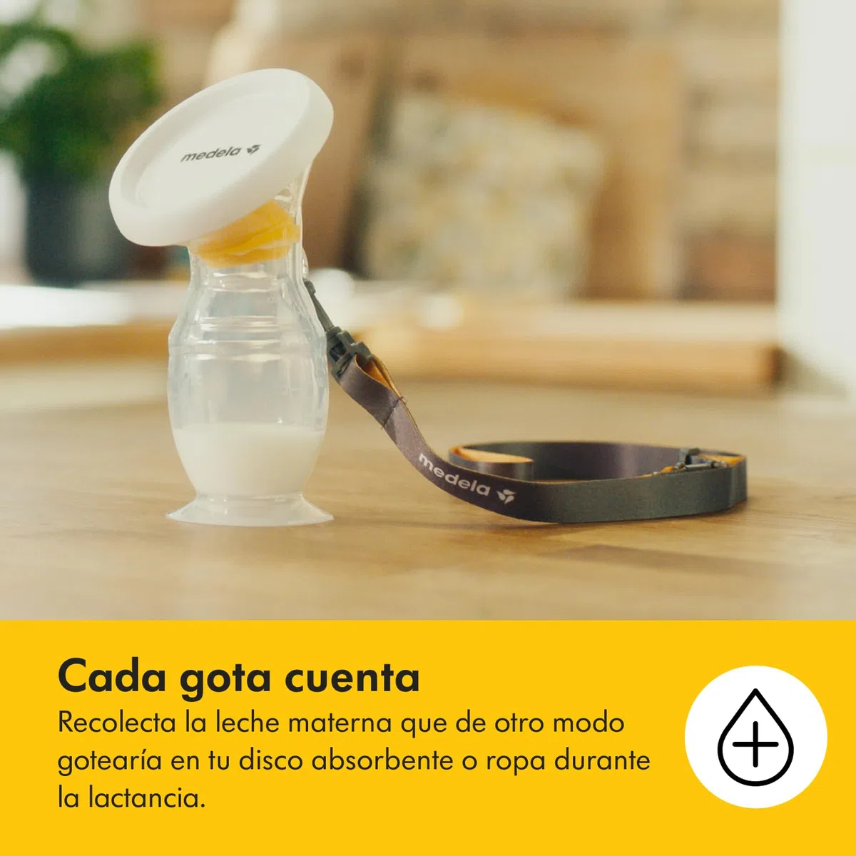 Medela Colector de Silicona para Leche Materna, Copa de Leche Materna con Base de Succión y Tapa para Almacenar Leche, Adecuado para un uso Diario