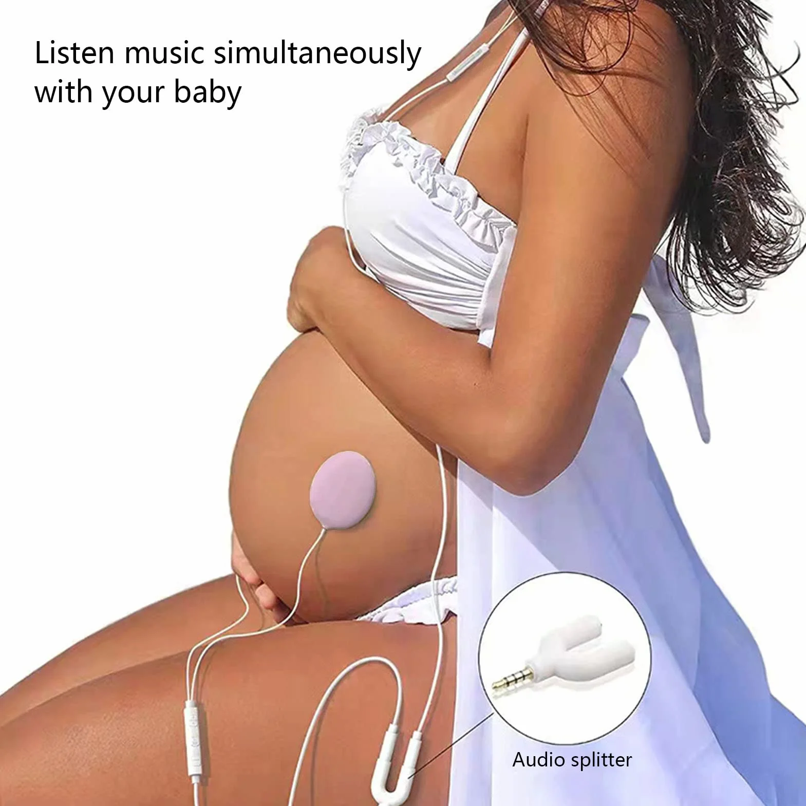 Baby Belly Headphones, Auriculares Música Auriculares Belly Baby Embarazo Baby Bump Auriculares, Juego De Música Portátil Prenatal Belly Speaker, Para Regalo De Bebé En El útero