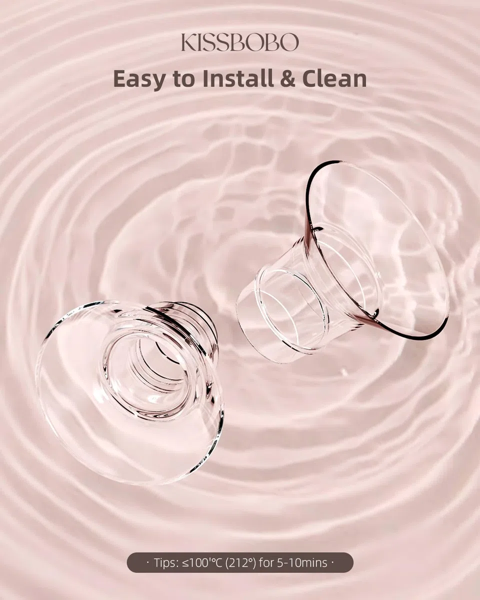 4 pieces brida de 19mm, brida de silicona ultrasuave, ajuste cómodo y diseño a prueba de fugas. Compatible con extractor de leche eléctrico KISSBOBO K5/K6 – Piezas de silicona para mayor confort
