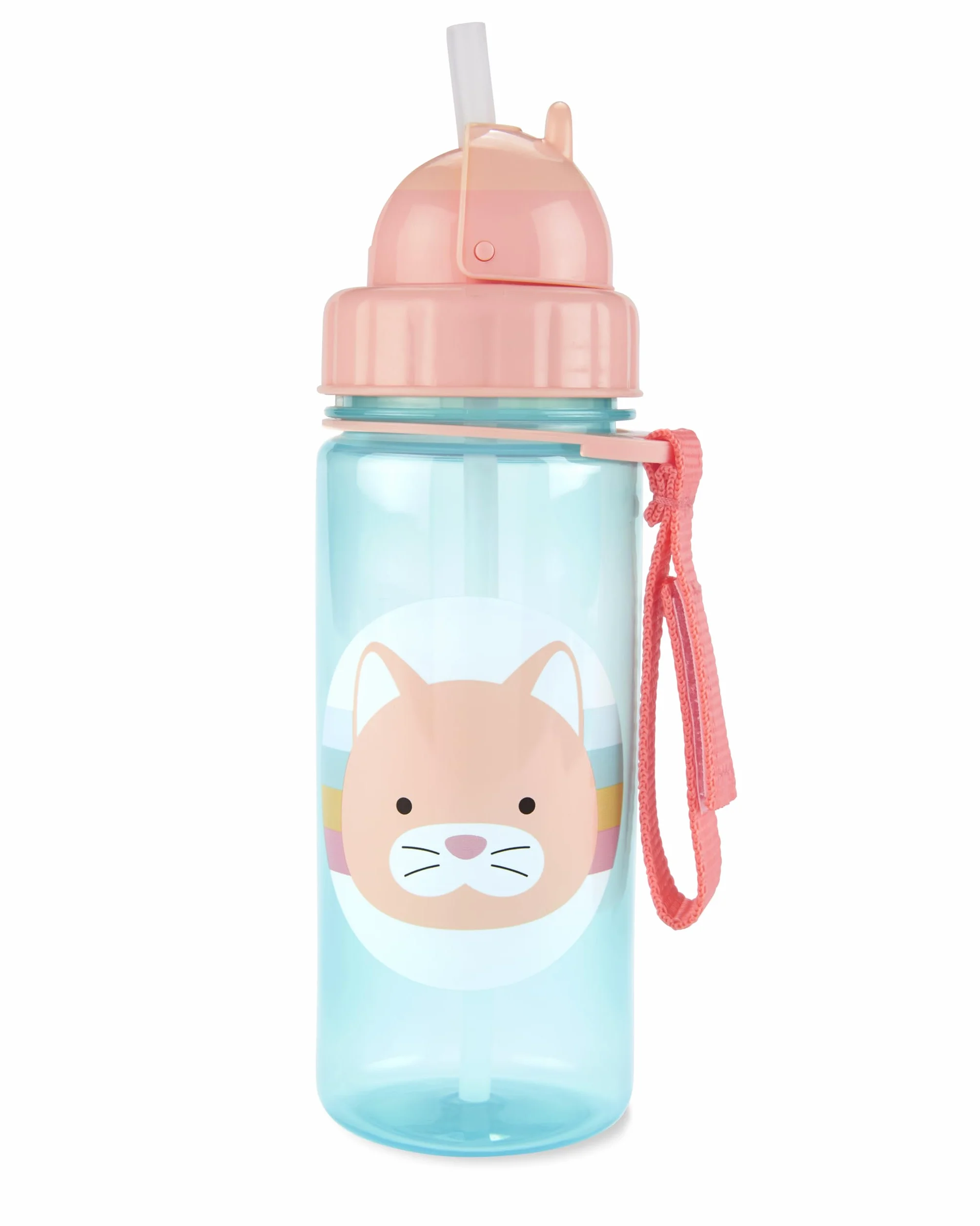 Skip Hop Zoo - Botella con pajita, diseño de gato