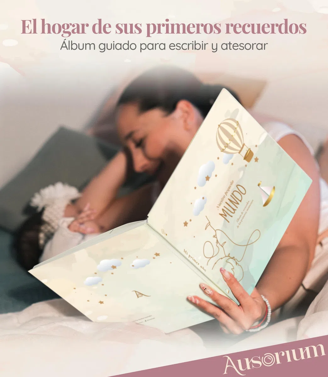 Libro Recuerdos Bebe – Album Fotos Bebe Mi Primer Año 0-12 Meses, Regalo Bebe Recien Nacido Niño y Niña Baby Shower Mama Primeriza Padres Primerizos 82 Paginas 120 Pegatinas 2 Sobres y Ecografia