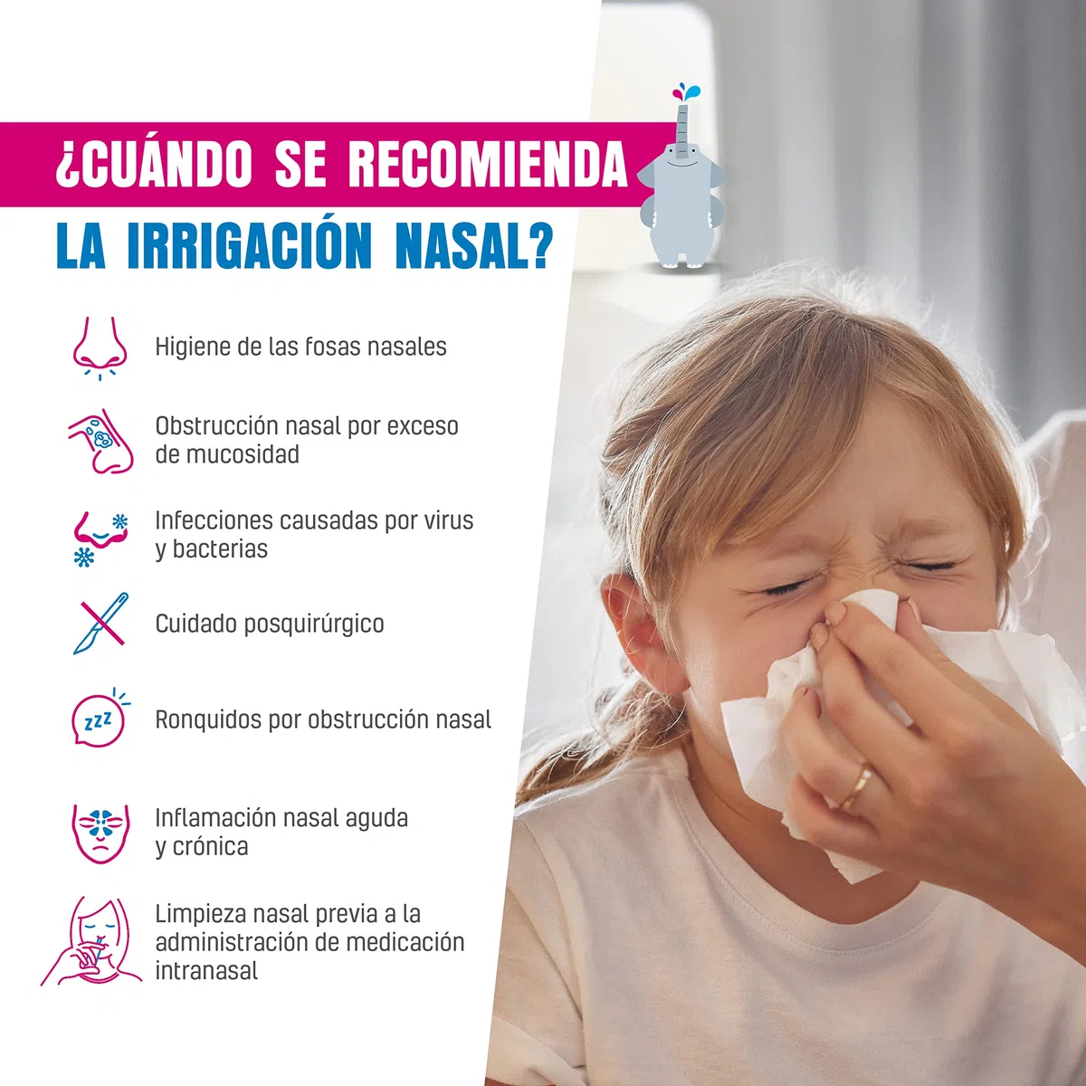 RHINODOUCHE Sal Junior. 40 sobres de 2,5g que contienen una mezcla de sales con xilitol para llevar a cabo irrigación nasal con el dispositivo RHINODOUCHE Junior.(Dispositivo no incluido)