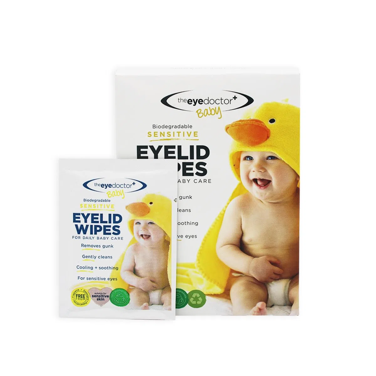 The Eye Doctor Toallitas Sensibles Para Los Ojos Bebé - 40 Toallitas Estériles Para Los Párpados Ideal Cuidado Diario Del Bebé - Sin Conservantes, Detergentes Ni Fragancias - Selladas Individualmente
