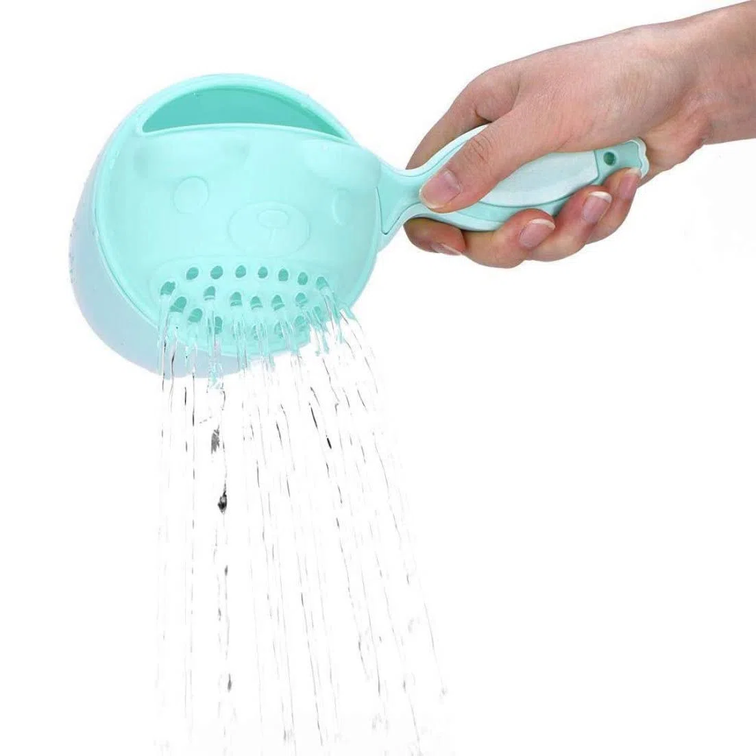 Copa de champú para bebés Lavado de la peluquería Jarra de bebé Jug Baby Shower Baño Copa Agua Batinero Bailer Copa de champú Jarra de baño para bebés 1 por ciento verde