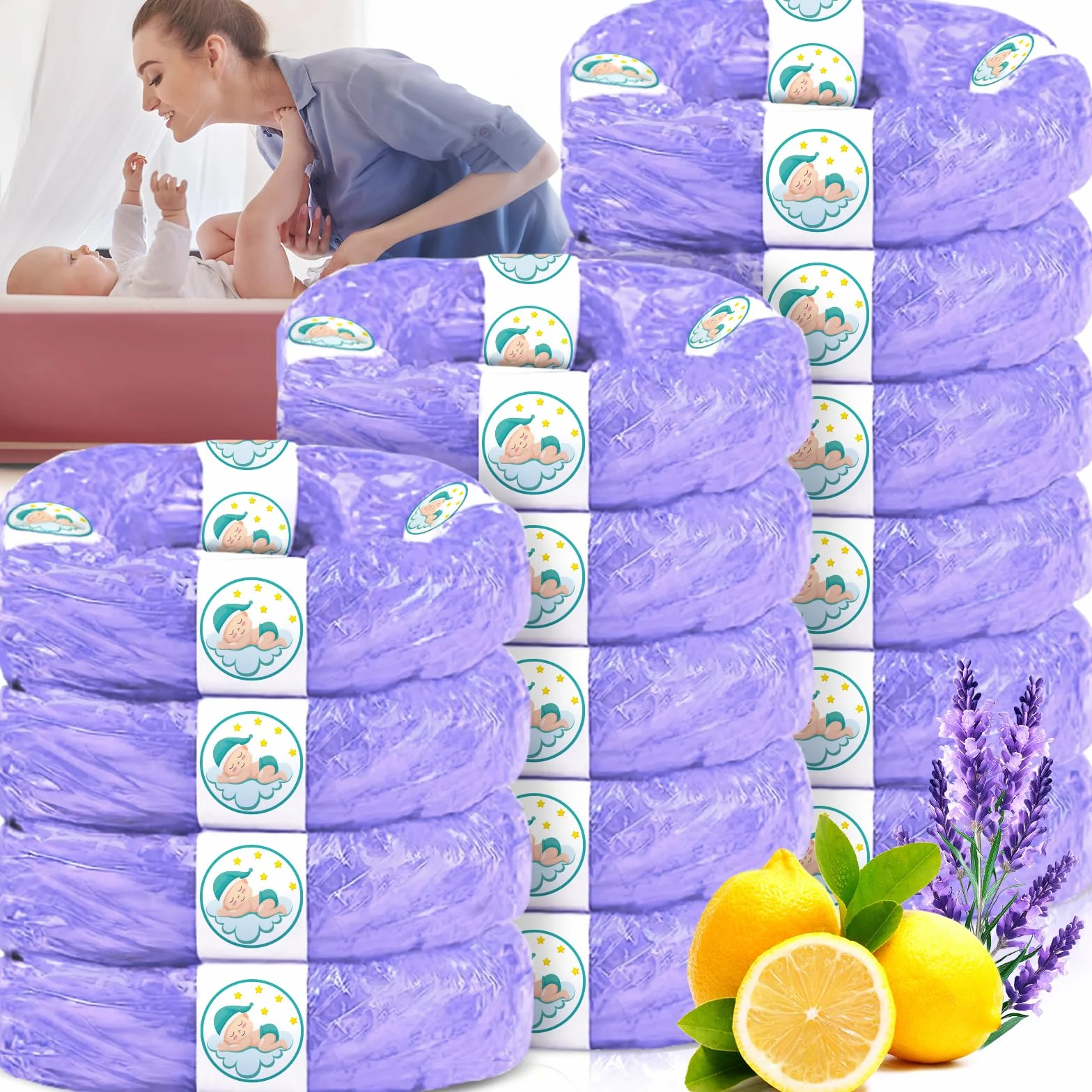 15 unidades de cartuchos de recambio para cubos de pañales, excelente sellado, bolsas de recambio compatibles con Tommee Tippee Sangenic Tec+Simplee Sangenic+Twist & Click