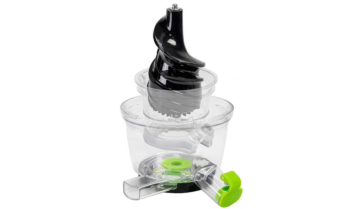 Cecotec Cecojuicer Pro Filtro Helados para Licuadora de Prensado en Frío, Para Frutas y Verduras, 45 rpm, 3 posiciones, Tambor de Tritan, BPA Free, Tapón antigoteo, Sistema de seguridad, 250 W