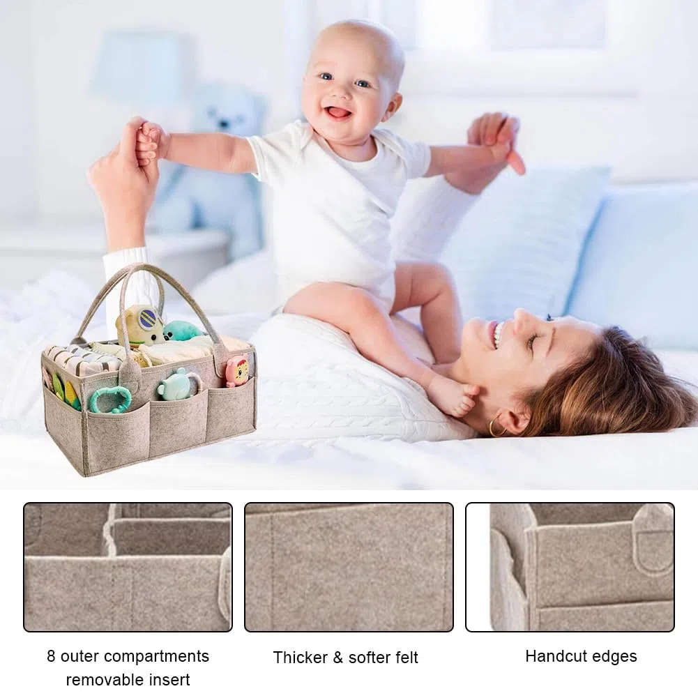 Cesta Organizadora Bebe, Organizador Pañales para Bebé, Pañal Para Bebé, Cesta Almacenamiento Portátil para Cambiar Pañales