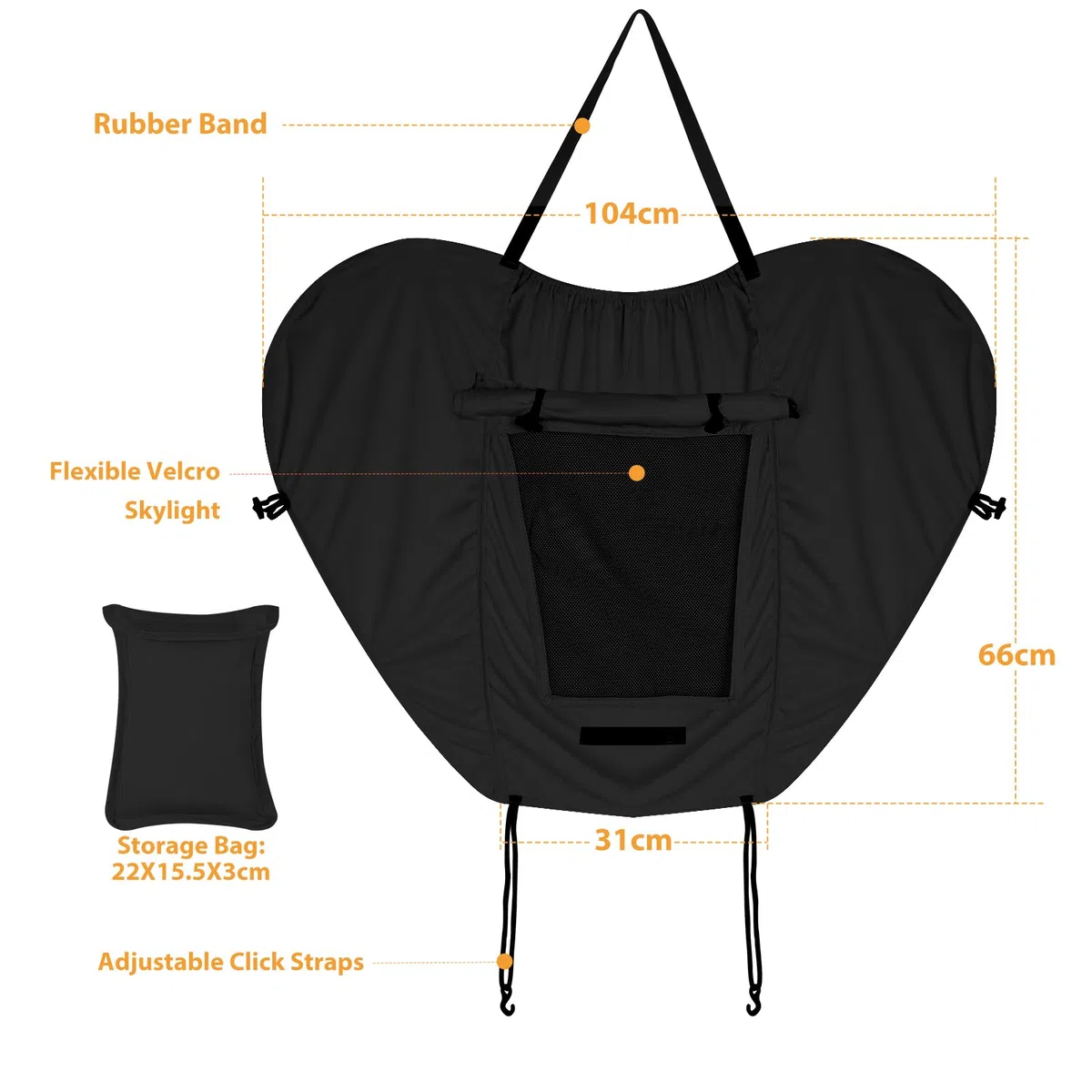 WD&CD Parasoles para Silla de Paseo, Protección Solar Funda para Cochecito de Bebé, Toldo Respirable Universal para Bebés Cochecitos- Parasol Ajustable con Protección UV 50+, Negro