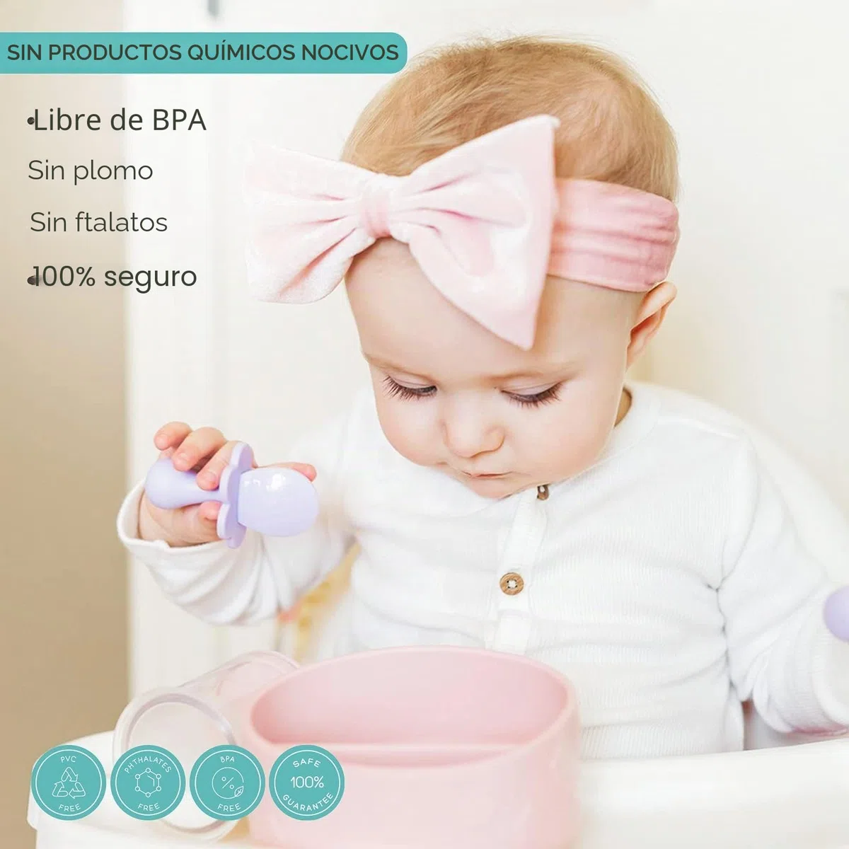 grabease Utensilios de autoalimentación, Juego de cuchara y tenedor para el destete, Con barreras protectoras para evitar el ahogo y las arcadas para Unisex Bebé Menta 2 Unidad (Paquete de 1)