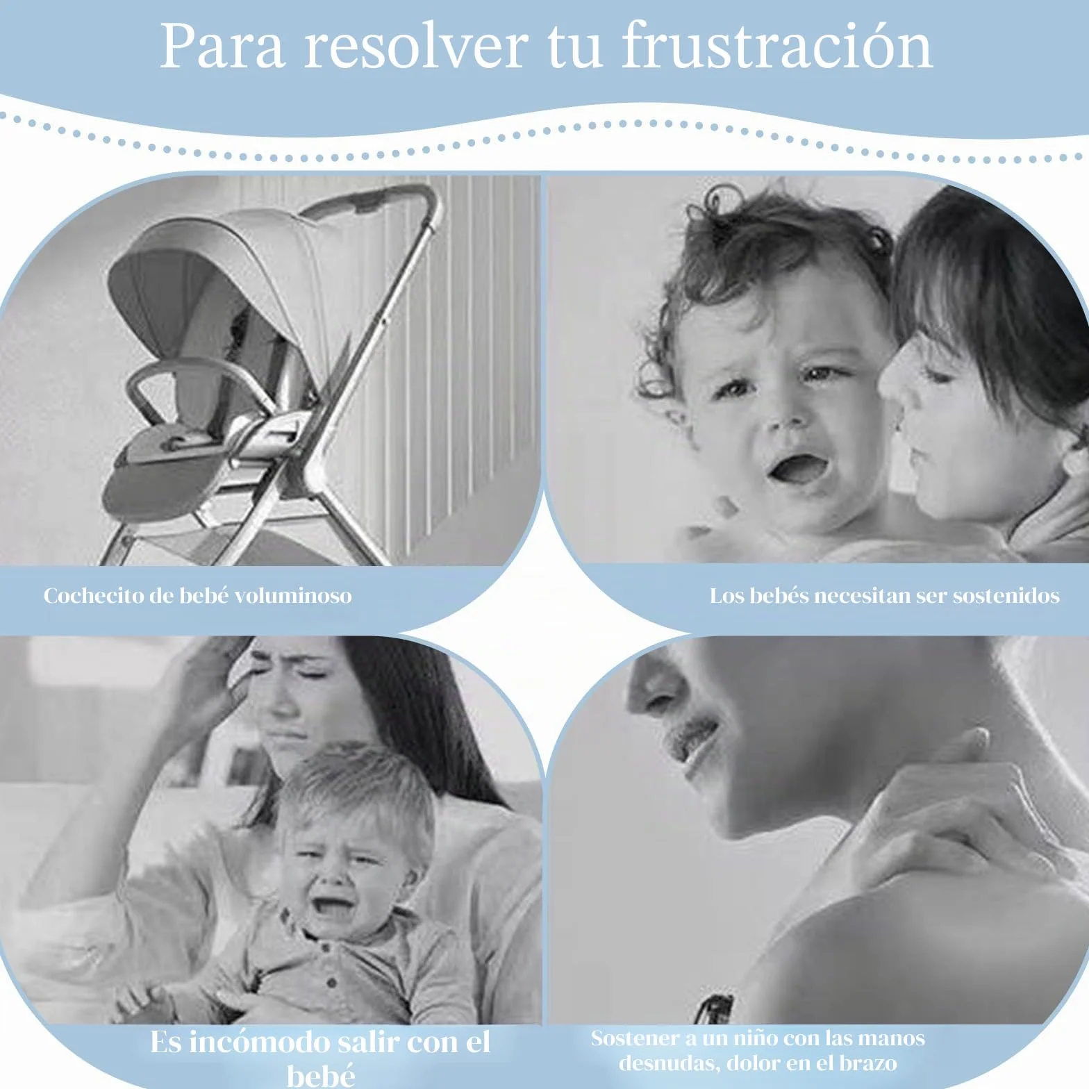 Porteo Bebe Recien Nacido Multifuncion Portabebes Lateral Ajustable Fular Verano para Bebes 6-48 Meses 20 kg Azul
