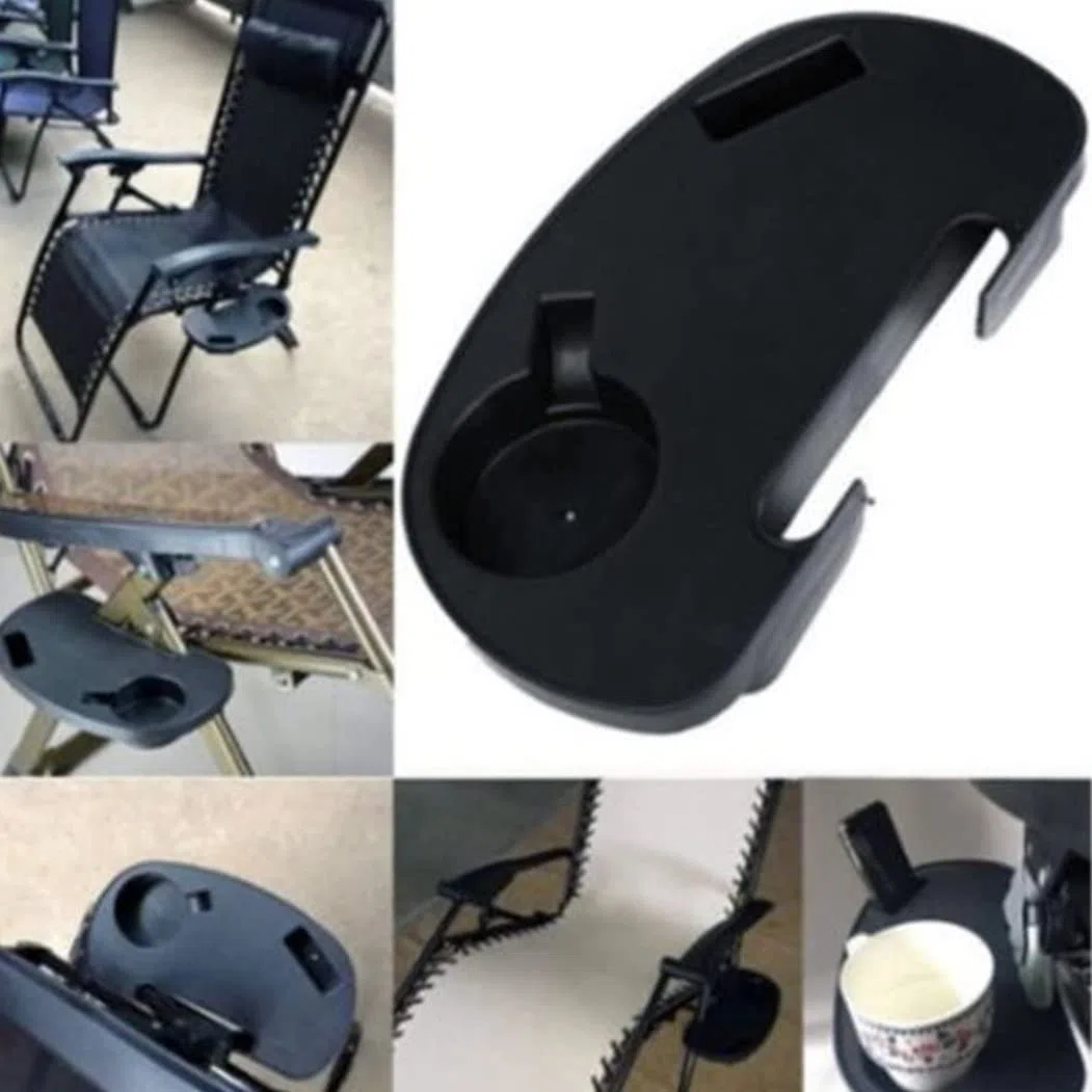 Portavasos para Silla de Playa y Escritorio con Bandeja y Soporte Móvil - 2 Piezas