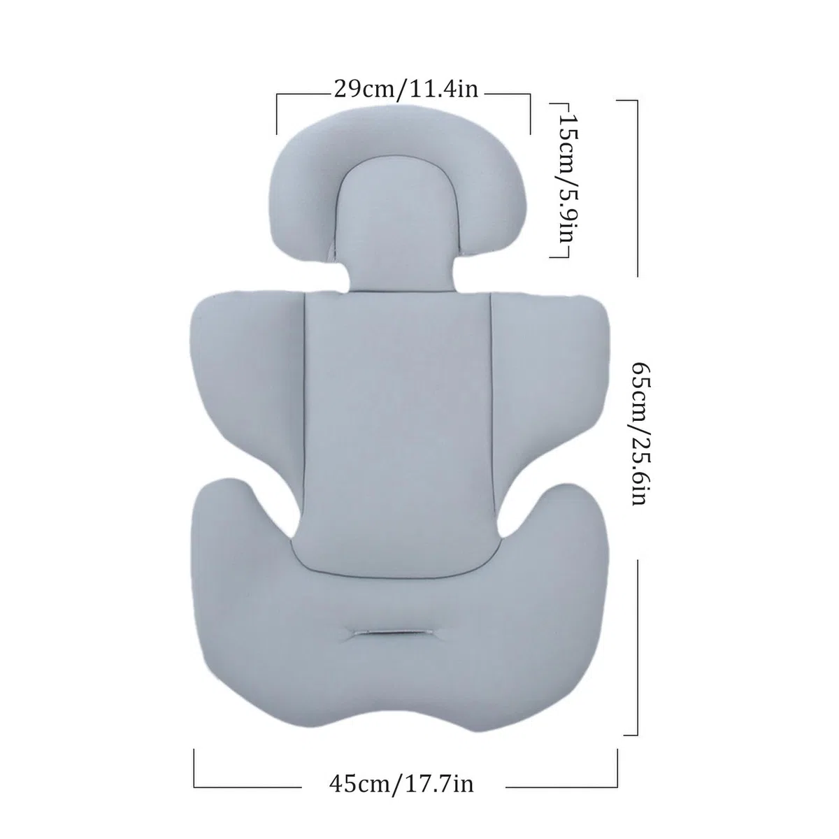 Reductor de asiento de coche de bebé, cojín de inserción de asiento de coche de bebé, almohadilla de apoyo corporal 2 en 1, reductor de asiento de bebé suave, acolchado de doble cara, para cochecitos