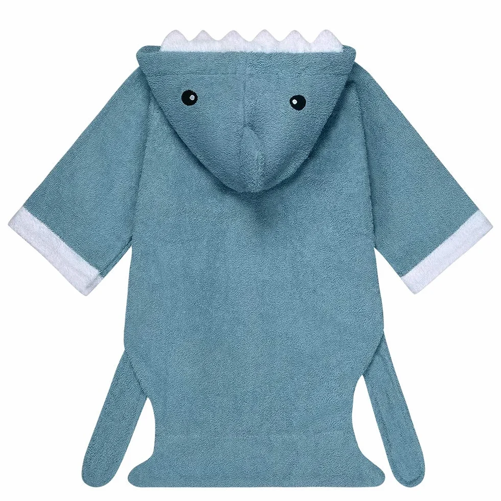 URAQT Toalla Bebe Recien Nacido, Toalla Baño con Capucha, Poncho Toalla Suave para Niños y Niñas, Toalla Playa Bebe Niños Extra Absorbente (Tiburón)
