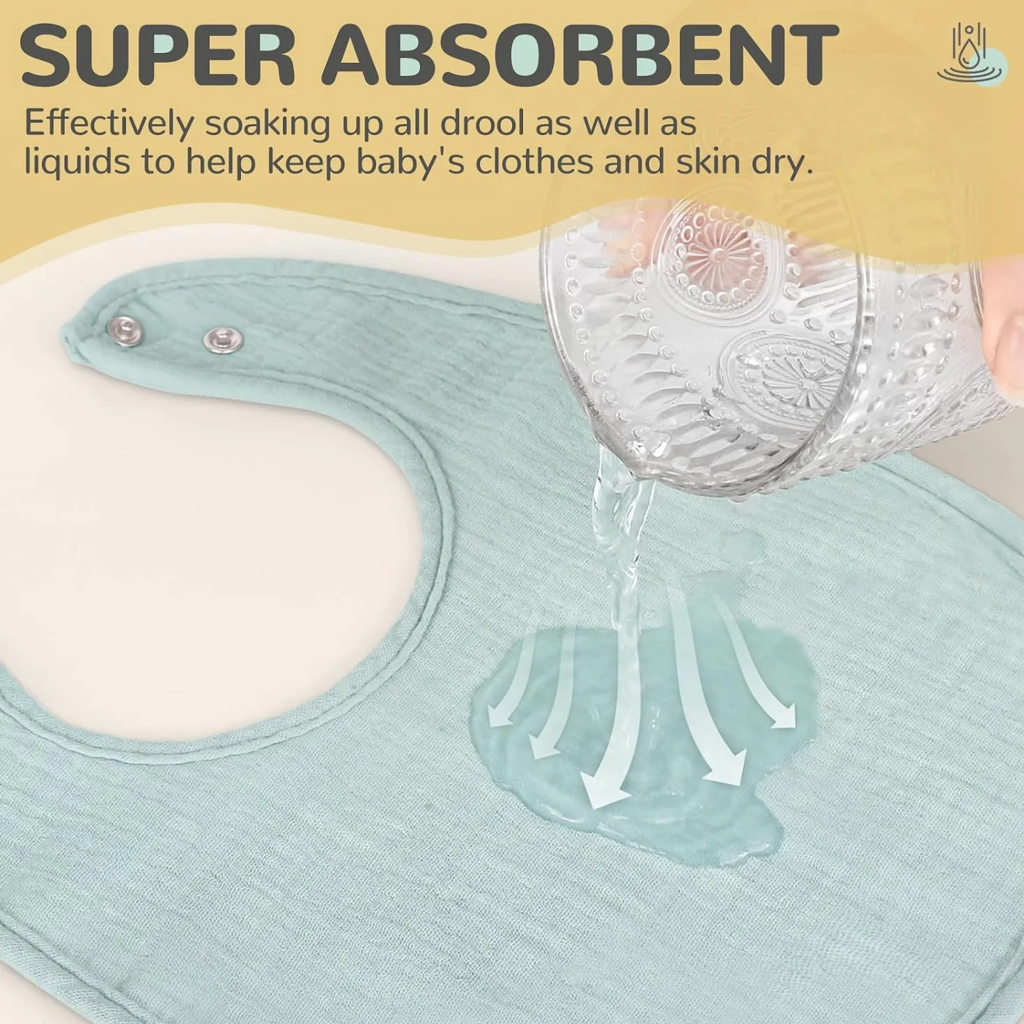 SLOSH Baberos Bebe Recien Nacido Algodón Bebé Niña Niño