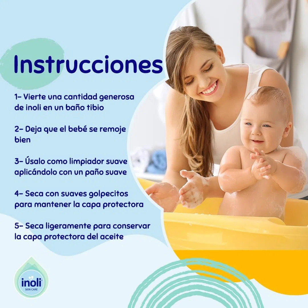 Aceite de Baño para Bebés | pH Neutro para la Piel | Aceite de Baño con 6 Aceites Naturales | Soja, Girasol, Macadamia, Camelina, Aceite Vegetal & Vitamina E | 100 ml