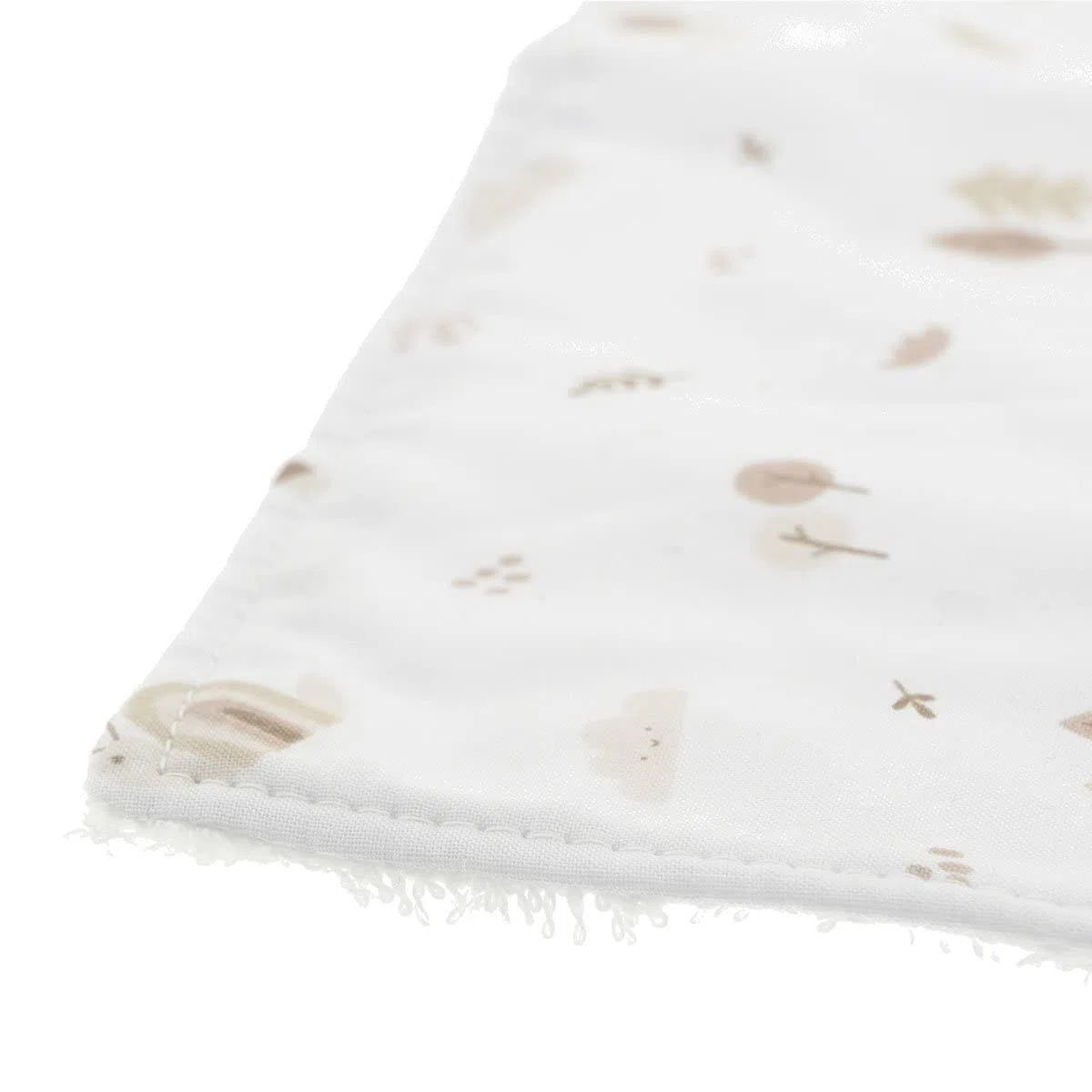 Cambrass-Toalla pequeña para secar las babas del bebé-Gasa para limpiar al bebé-seca babas Greery Beige 29.5x15.5x1 cm